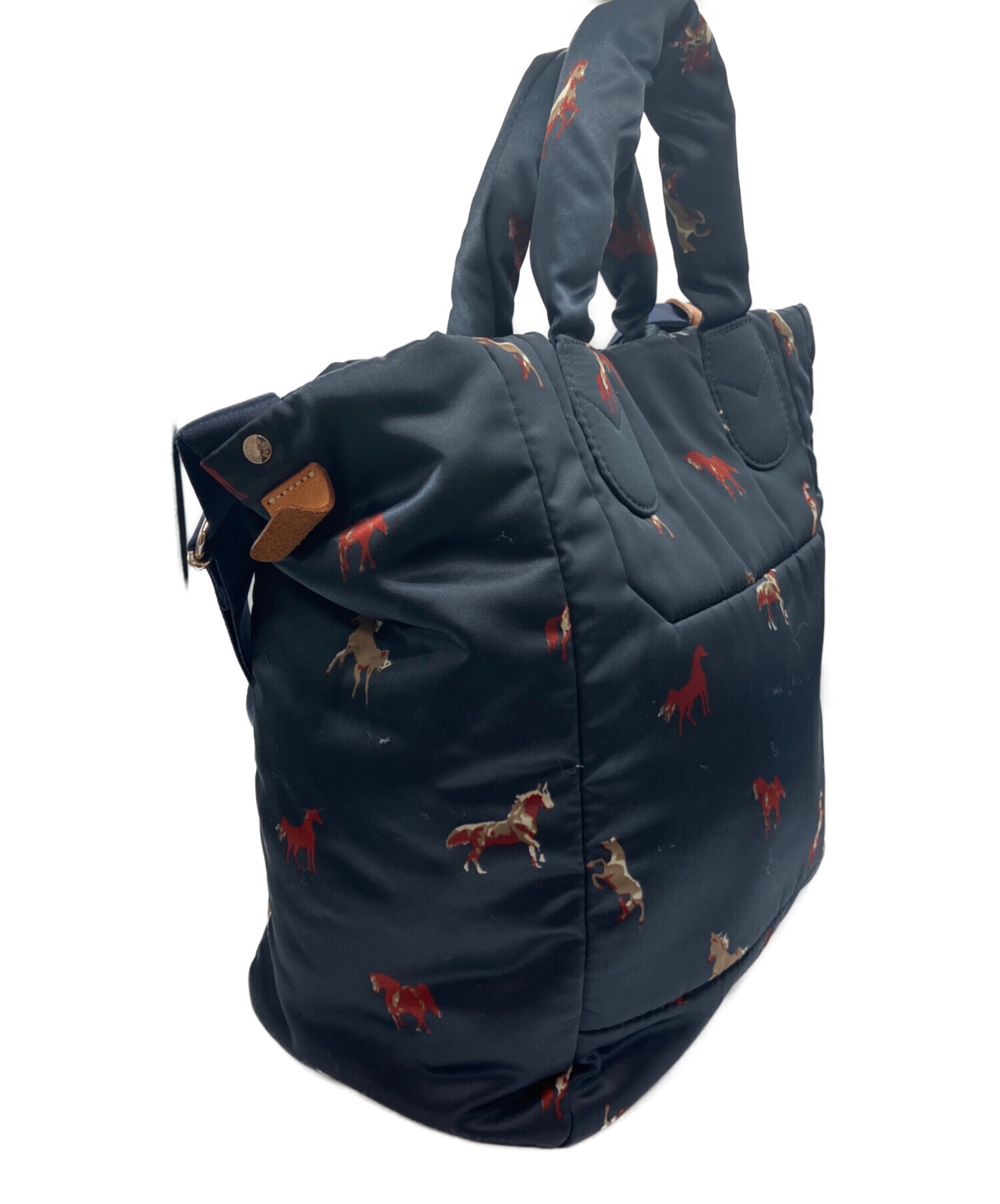 極美品　ラシット russet 総柄　ボディーバッグ ネイビー　ナイロン 中古・古着通販】russet (ラシット) THE CLOUDS NYLON (ザクラウズ