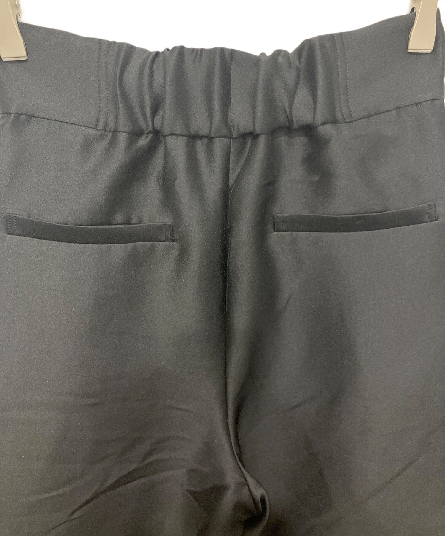 中古・古着通販】Heve (ヘイヴ) シルキータックワイドパンツ ブラック