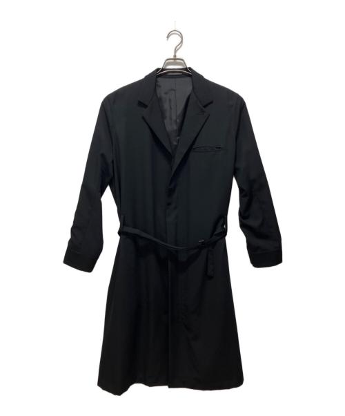 Y's ワイズ ウール ステンカラーコート 黒2 中古・古着通販】Y's (ワイズ) ウールギャバステンカラーコート