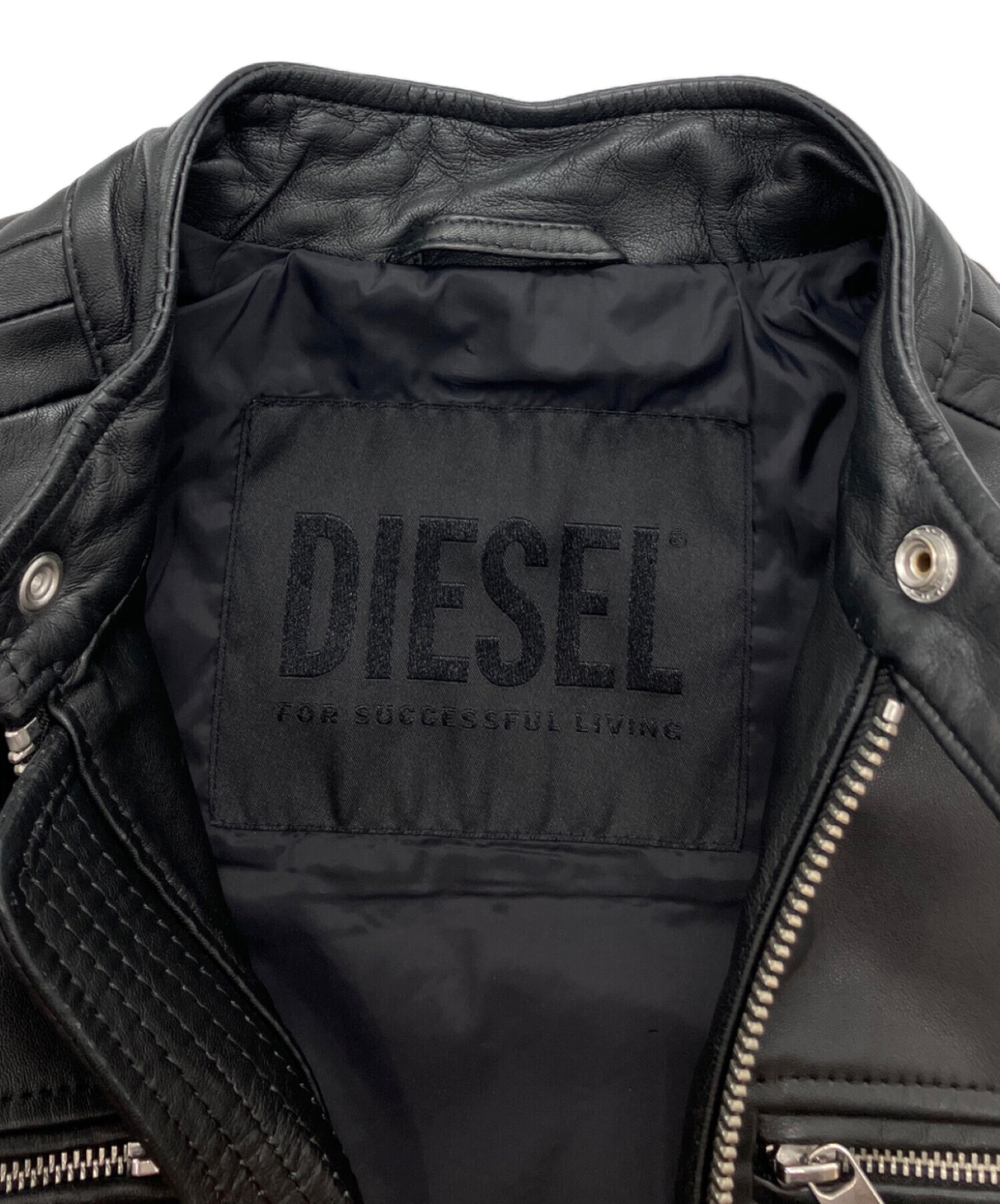 中古・古着通販】DIESEL (ディーゼル) シングルライダースジャケット