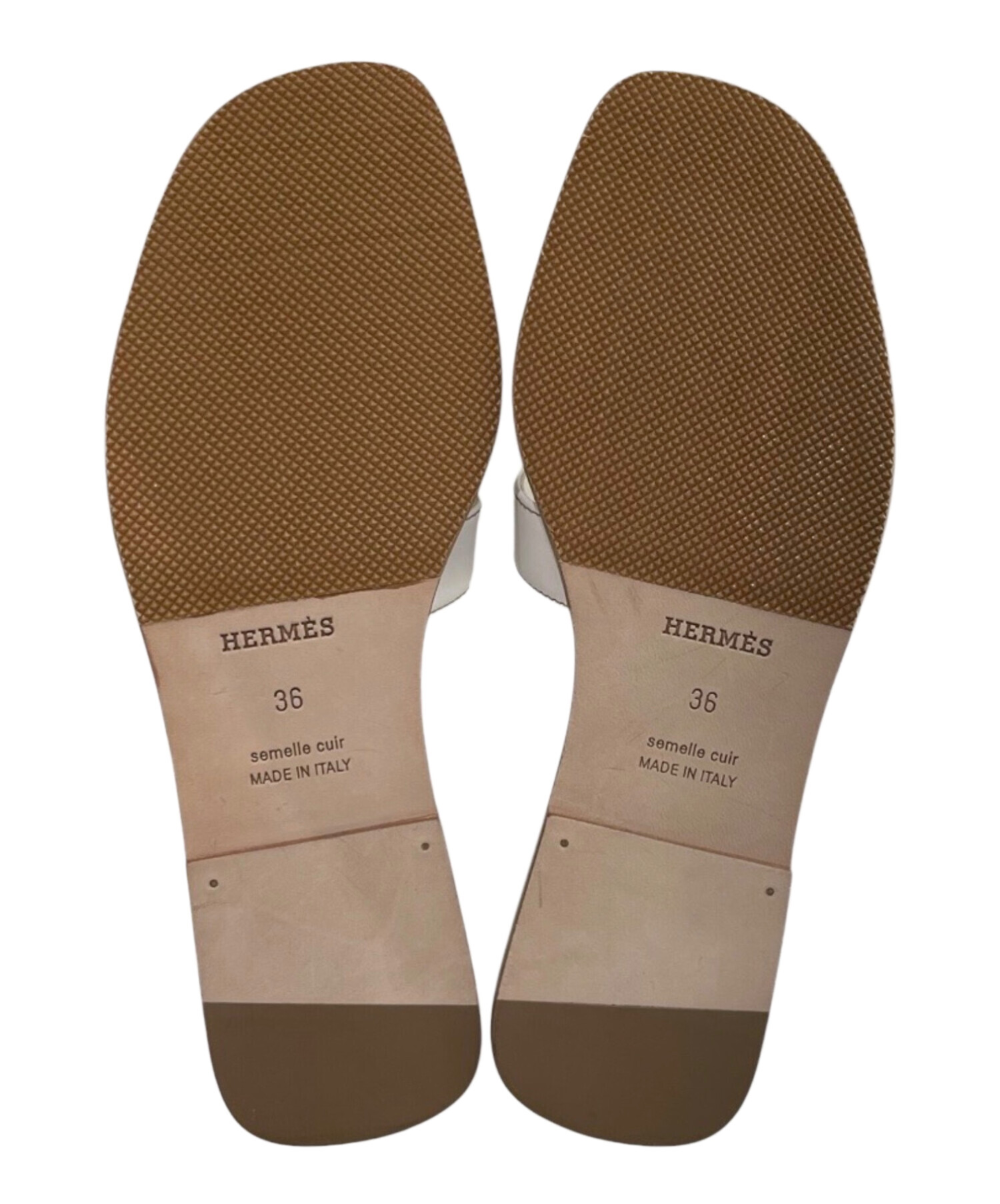 未使用。HERMES スエード レザー サンダル 36 中古・古着通販】HERMES (エルメス) オラン サンダル ホワイト サイズ