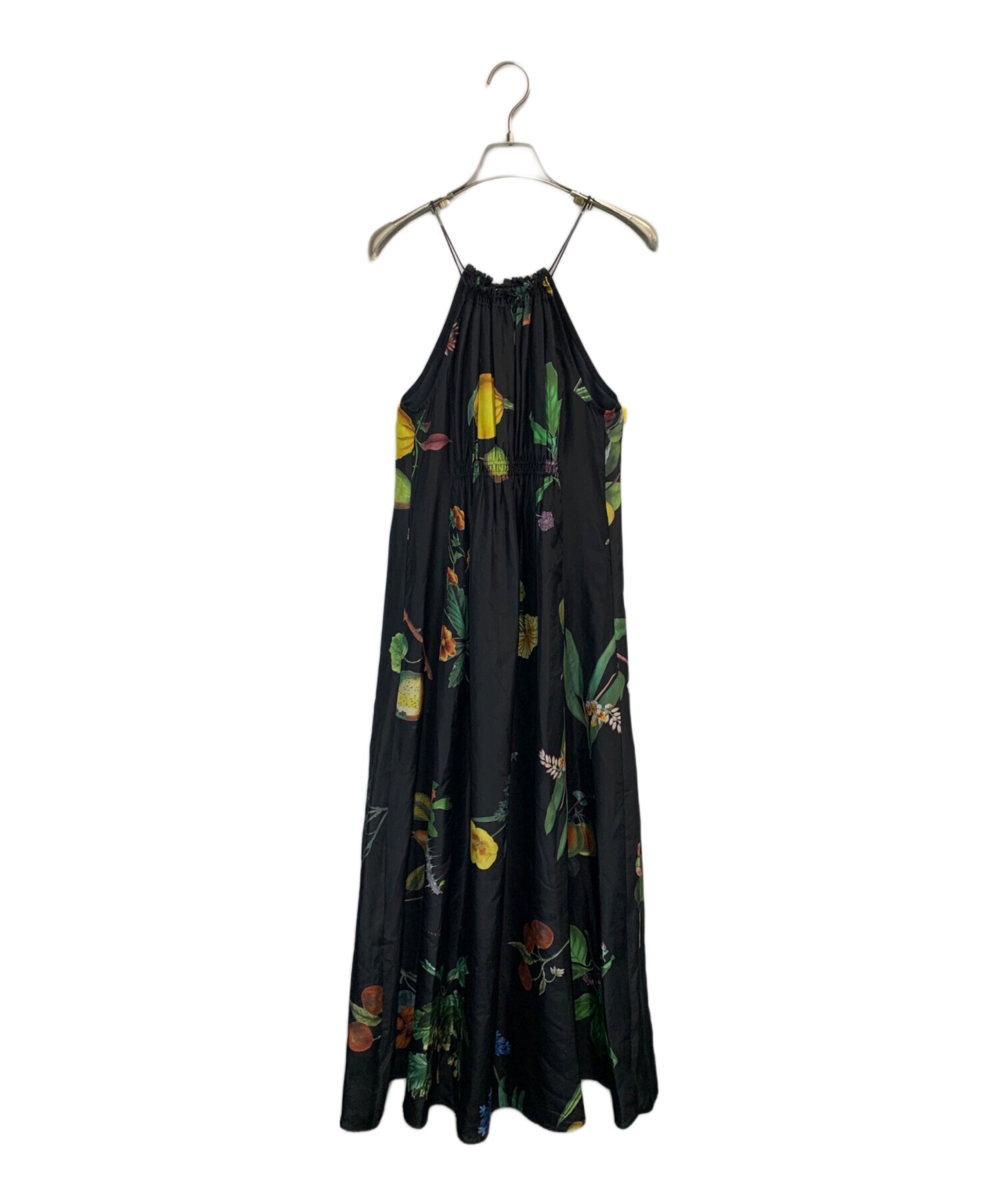 CABaN シルクGreen showerプリントキャミソール 定価6.38万 シルク Green Showerプリント キャミソールワンピース