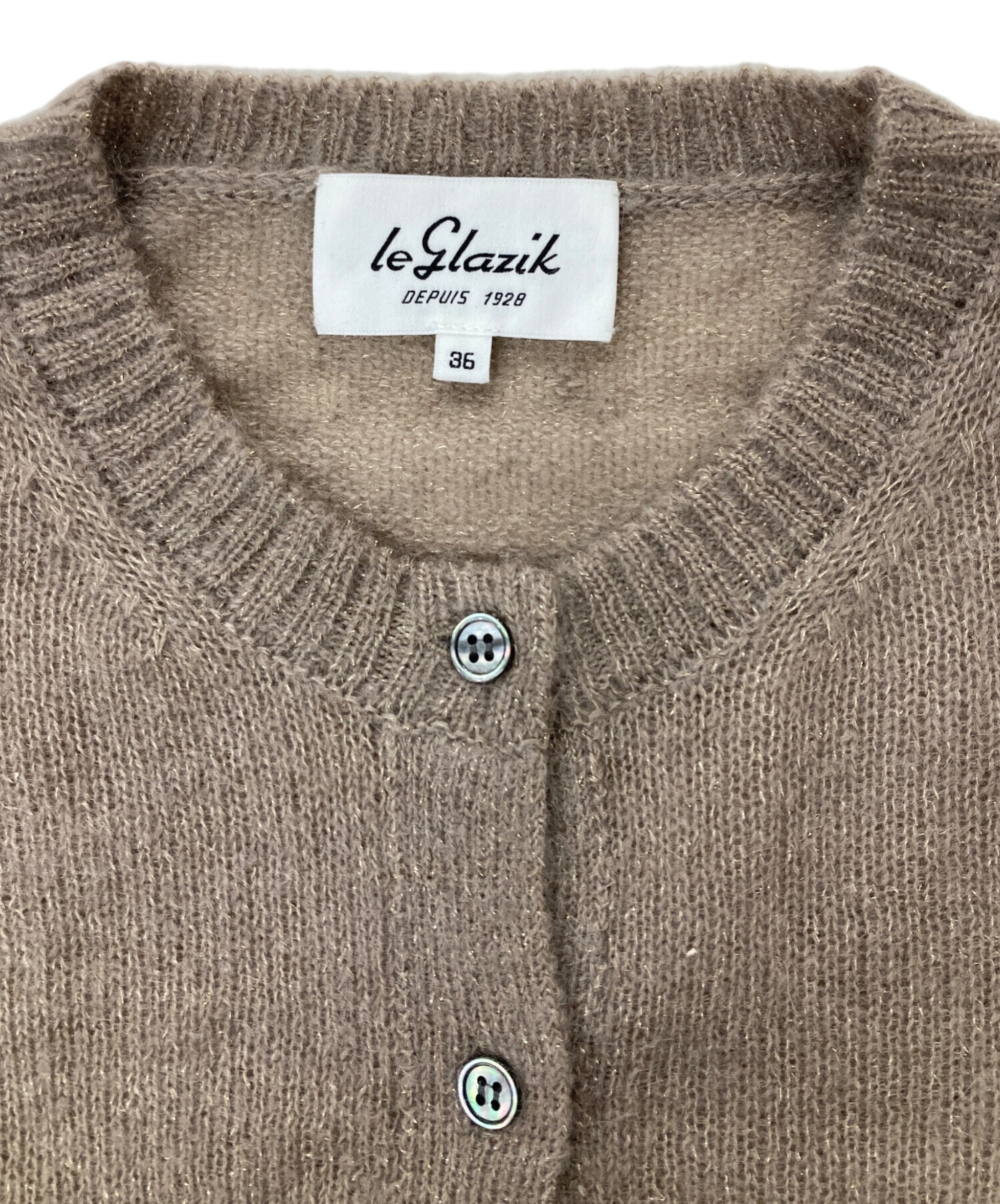 レディース 極美品 LE GLAZIK 完売 モヘア ウール ジッパー フード 