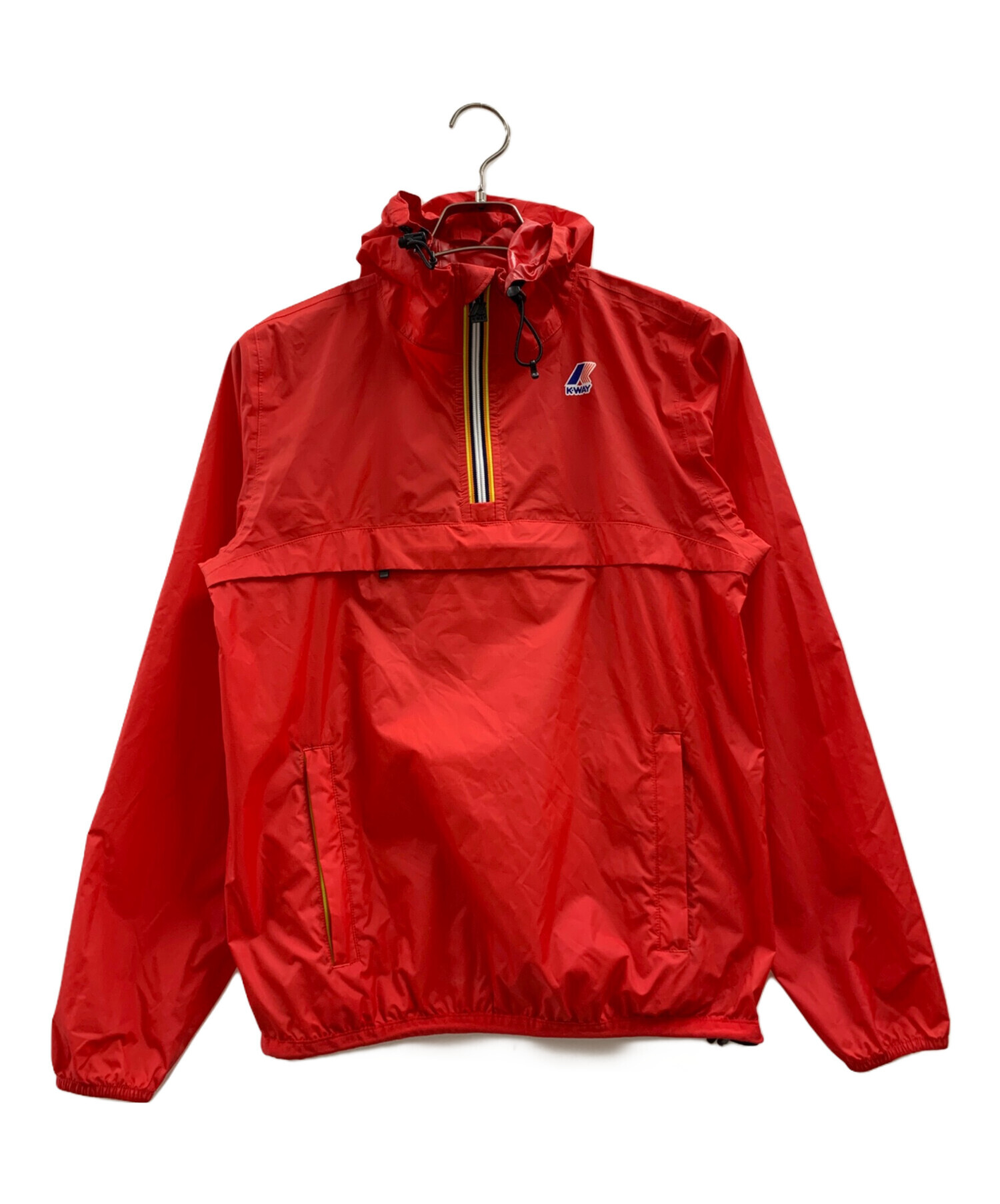 K-WAY アノラックパーカー ナイロンジャケット トリコロ 中古・古着通販】K-way (ケイウェイ) アノラックパーカー レッド