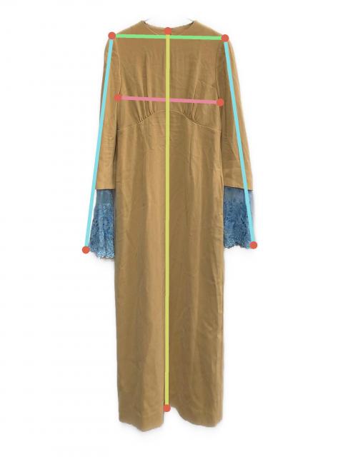 【マメクロゴウチ】Silk Lace Cuffs I-Line Dress 中古・古着通販】Mame Kurogouchi (マメクロゴウチ) Silk Lace Cuffs I