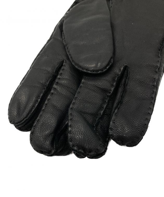 BOSS 黒 レザー手袋 中古・古着通販】BOSS HUGO BOSS (ボス ヒューゴボス) レザーグローブ