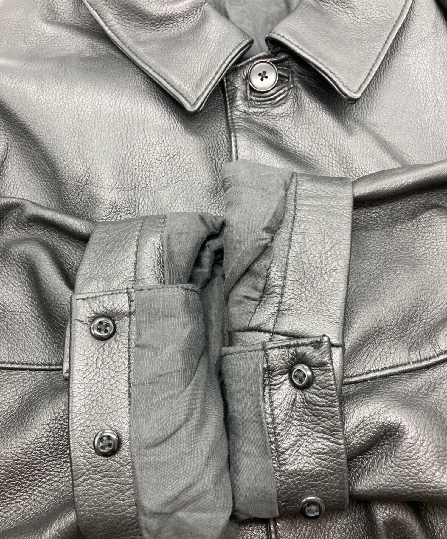 中古・古着通販】STEVEN ALAN (スティーブンアラン) シボ シープレザー 