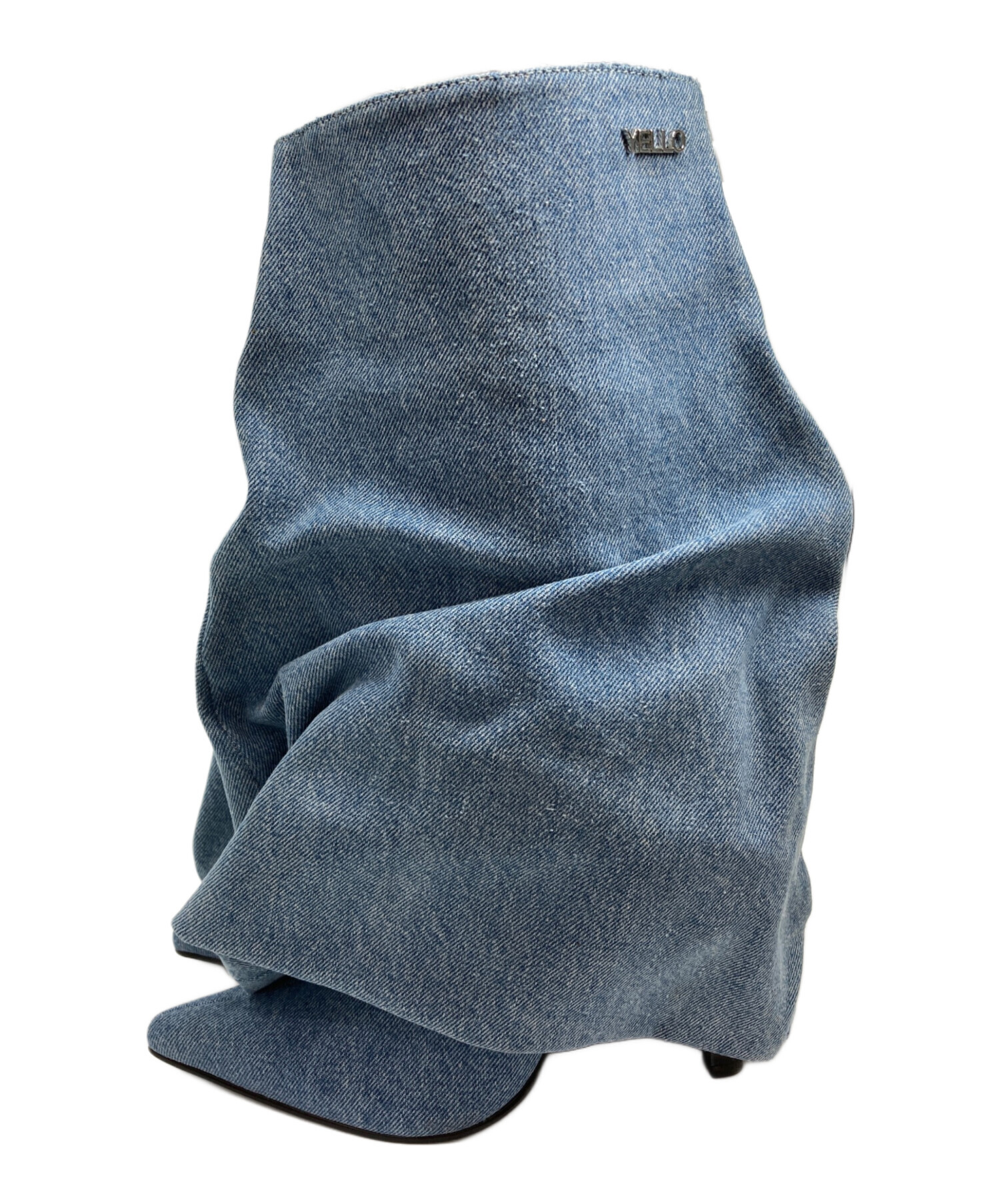 YELLO デニムブーツ ブルー系 中古・古着通販】YELLO (イエロ) BLUE JEAN BABY SHORT BOOTS