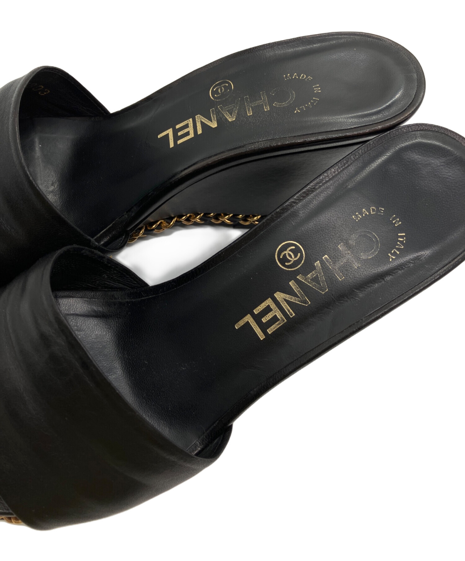 中古・古着通販】CHANEL (シャネル) ココマークウエッジソールミュール