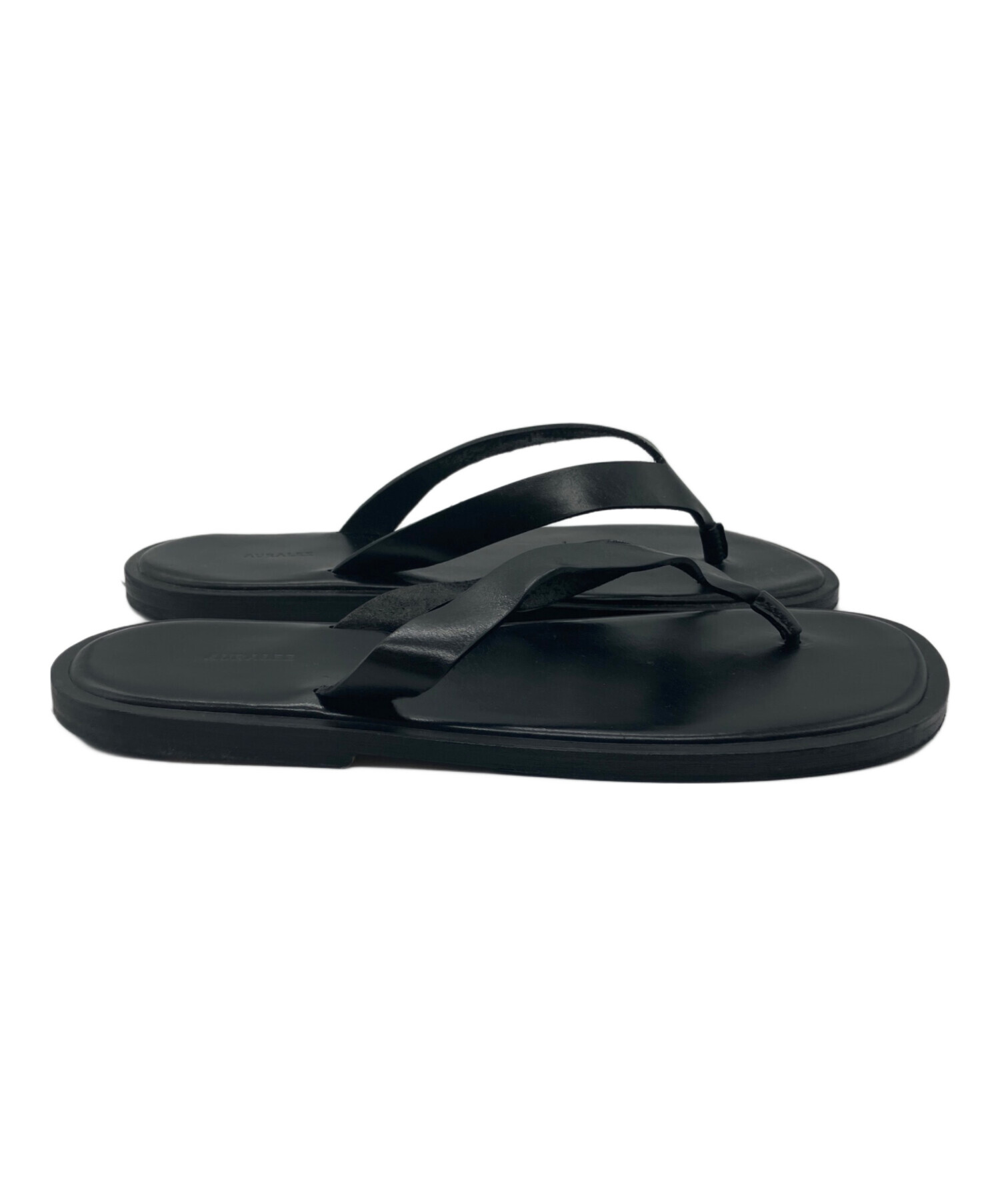 中古・古着通販】AURALEE (オーラリー) LEATHER TONG SANDALS ブラック
