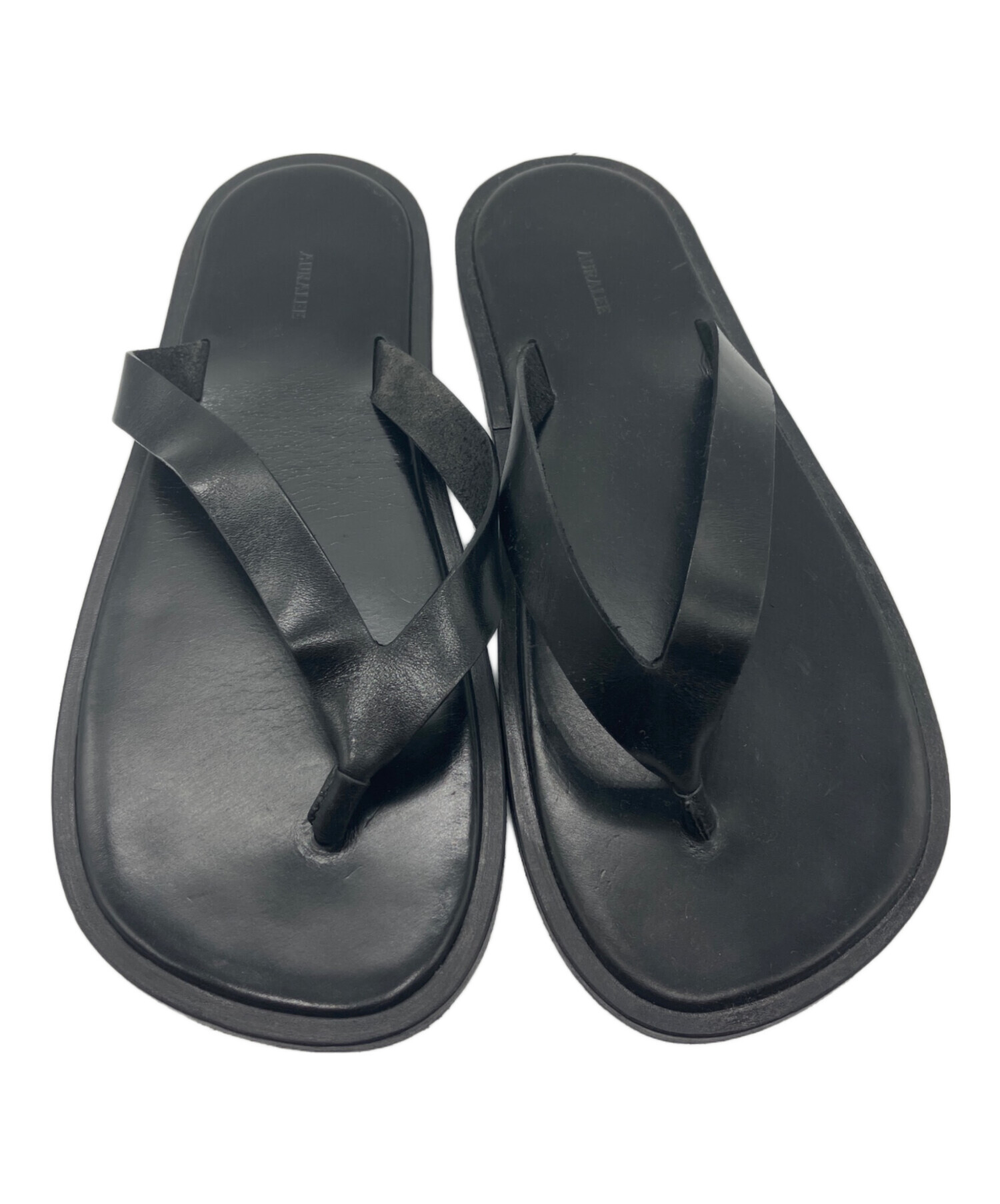 中古・古着通販】AURALEE (オーラリー) LEATHER TONG SANDALS ブラック