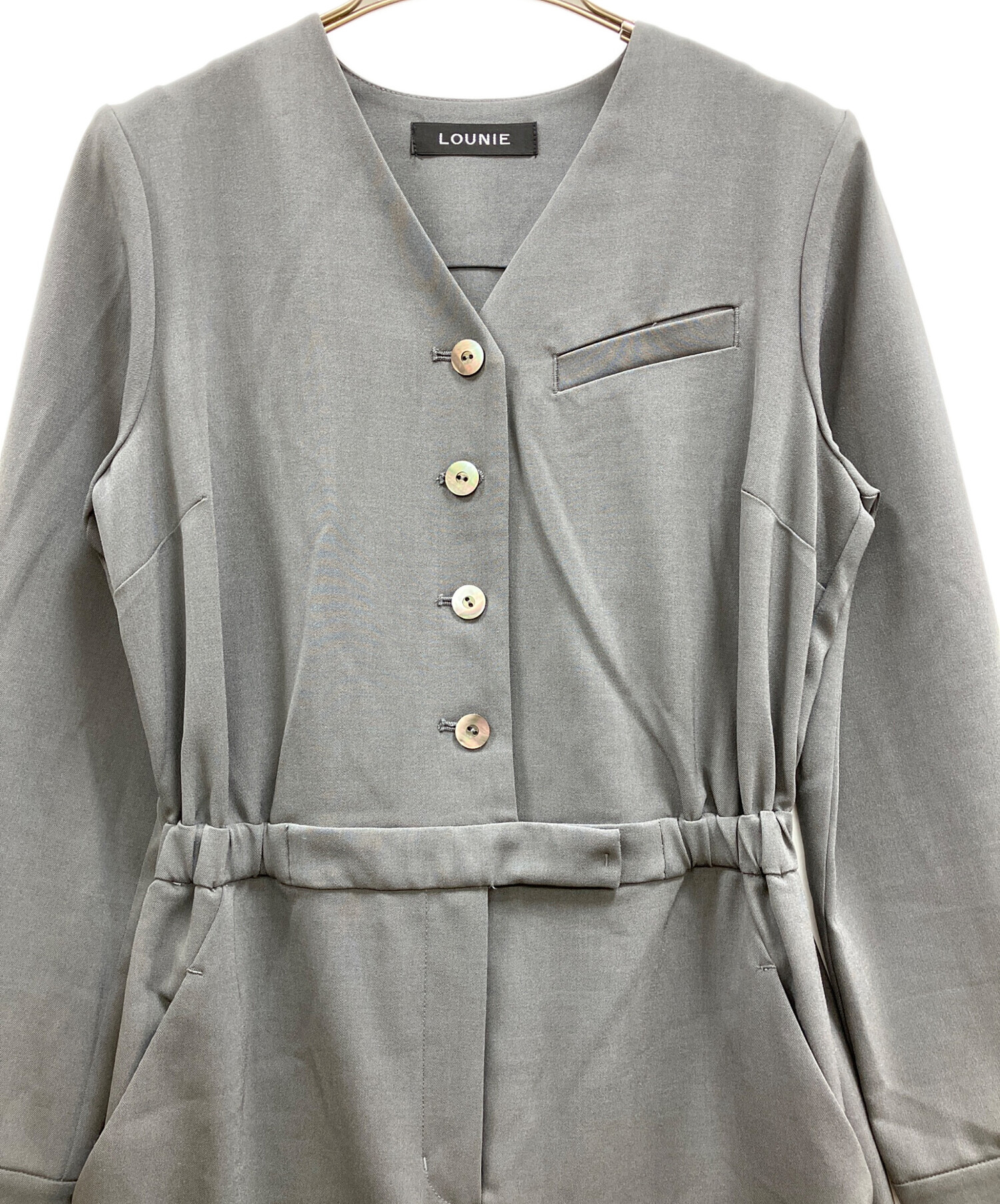 中古・古着通販】LOUNIE (ルーニー) 強撚ツイルストレッチコンビネゾン