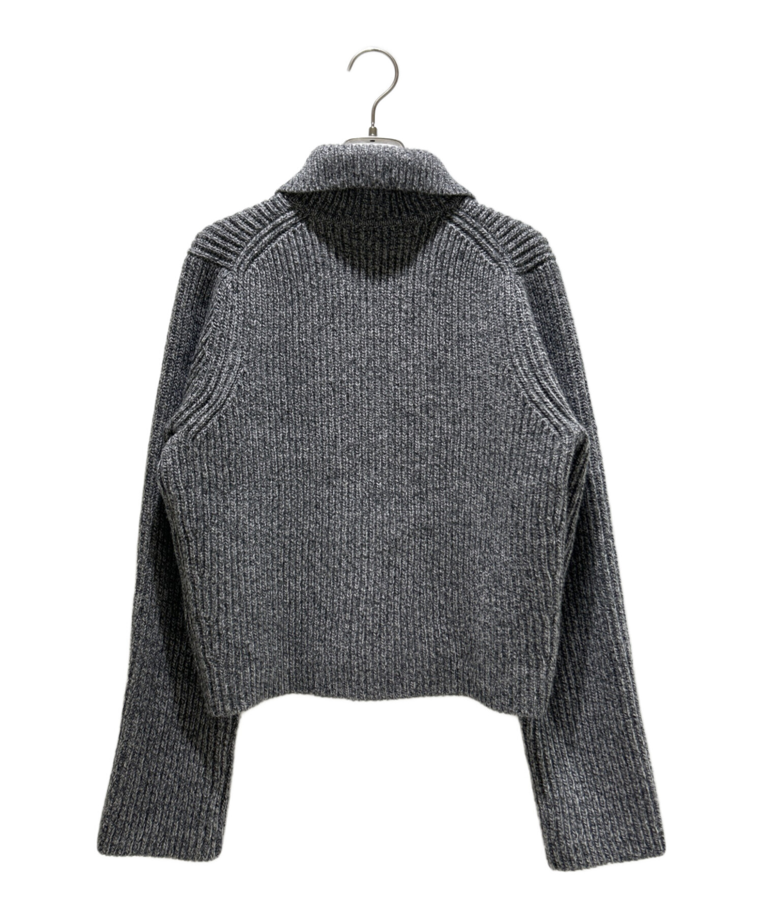 ANAYI ニットジャケット　ニットカーディガン　パシュミナグレー　セット 中古・古着通販】ANAYI (アナイ) カラーミックスボクシージャケット