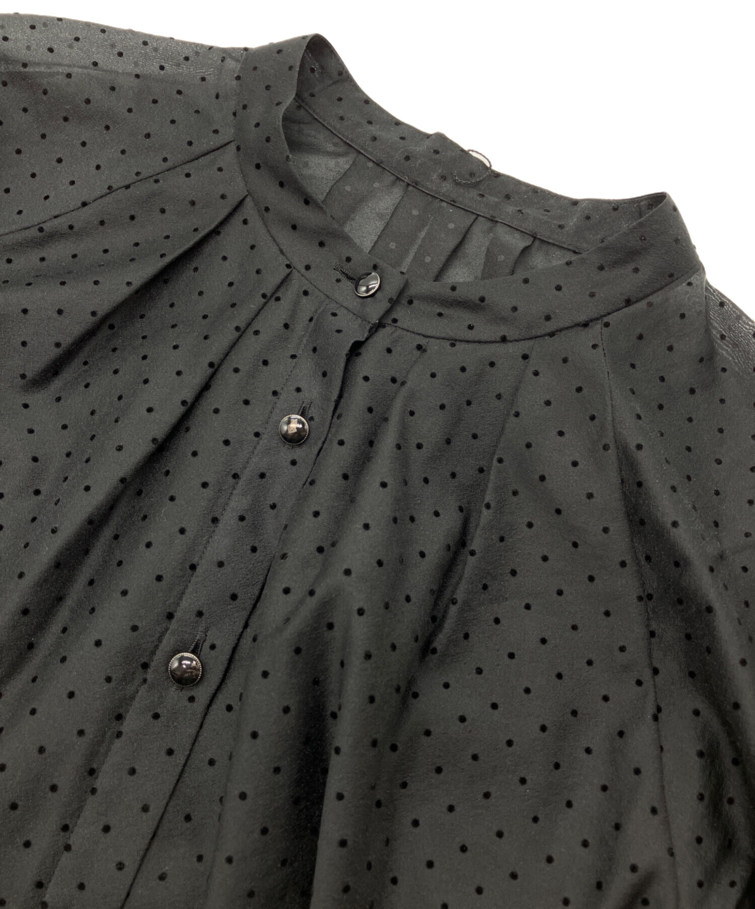 中古・古着通販】ANAYI (アナイ) ドットオーガンジーリボンブラウス