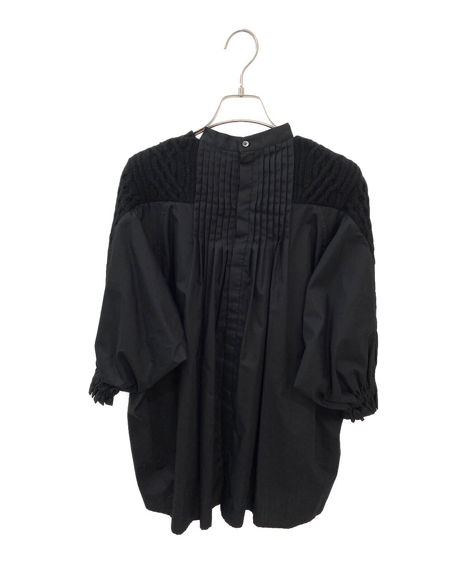 中古・古着通販】sacai (サカイ) ドッキング ウール ニット シャツ