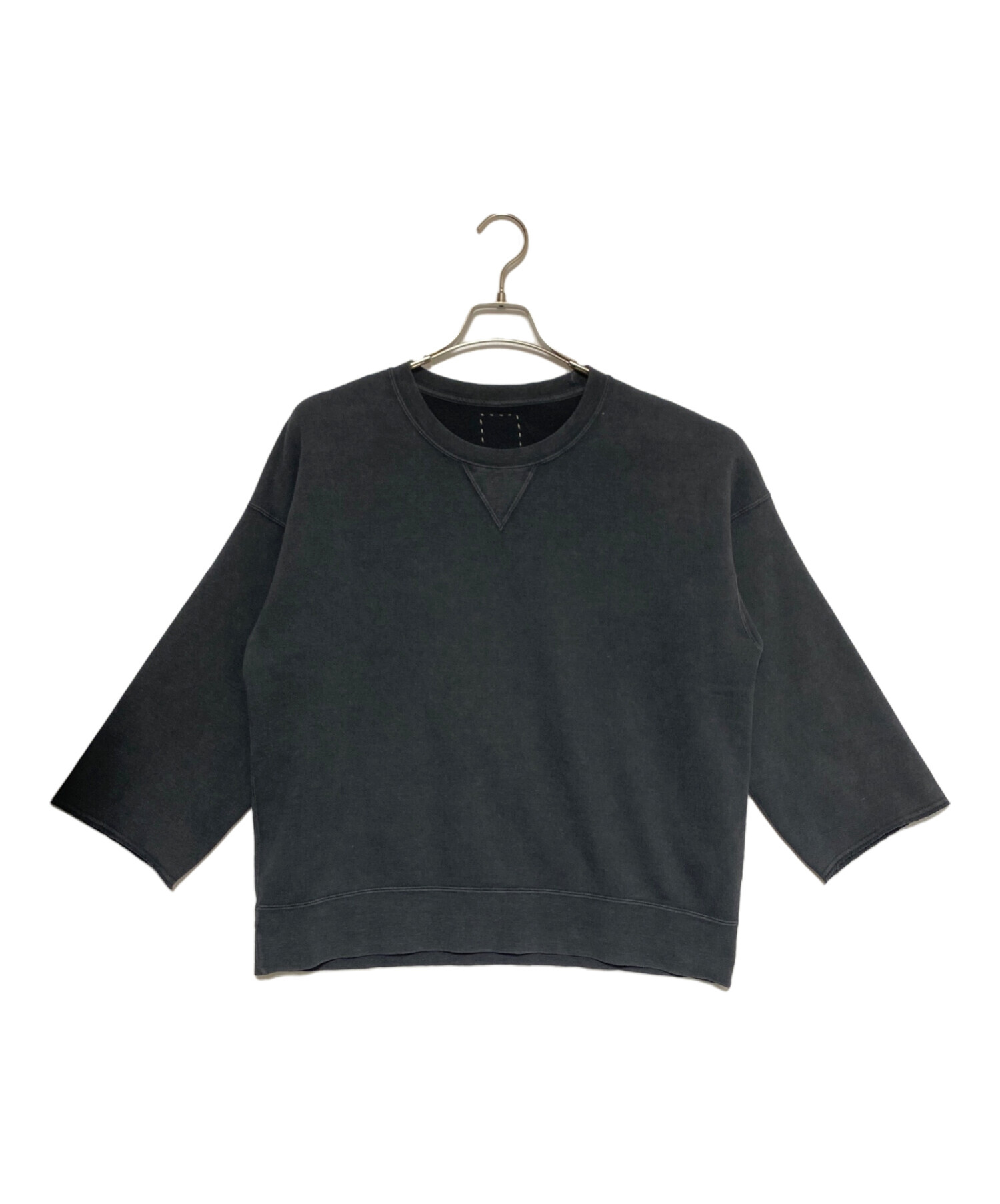 中古・古着通販】VISVIM (ビズビム) JUMBO SB SWEAT 3/4 DMGD BLACK
