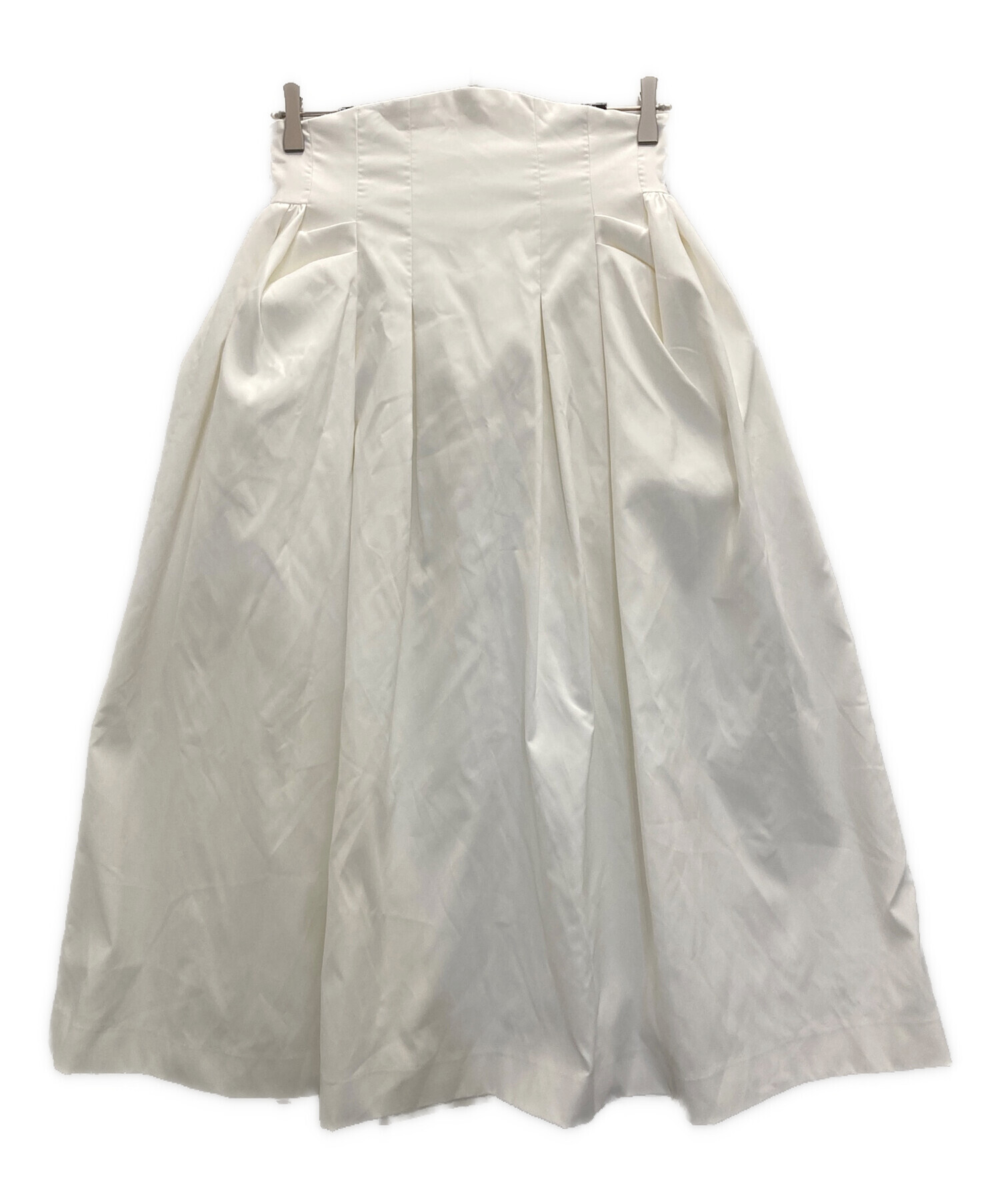 中古・古着通販】Bibiy. (ビビィ) MIMISATINSKIRT ホワイト サイズ:S