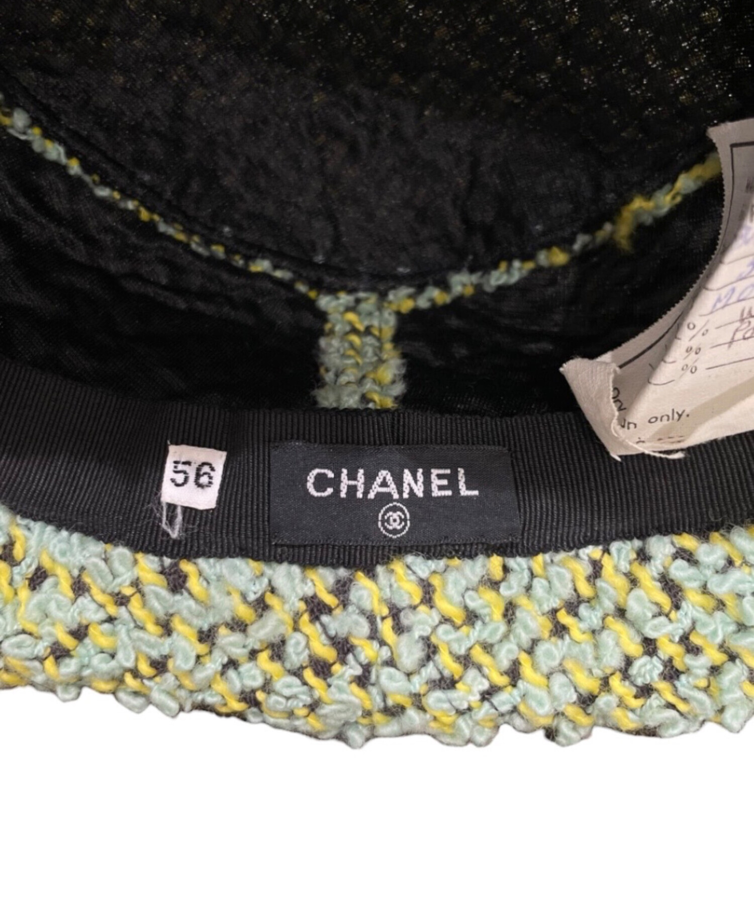 CHANEL ツイード帽子ブラック ハット CHANEL（シャネル） 【新品未使用】シャネル バケットハット ツイード