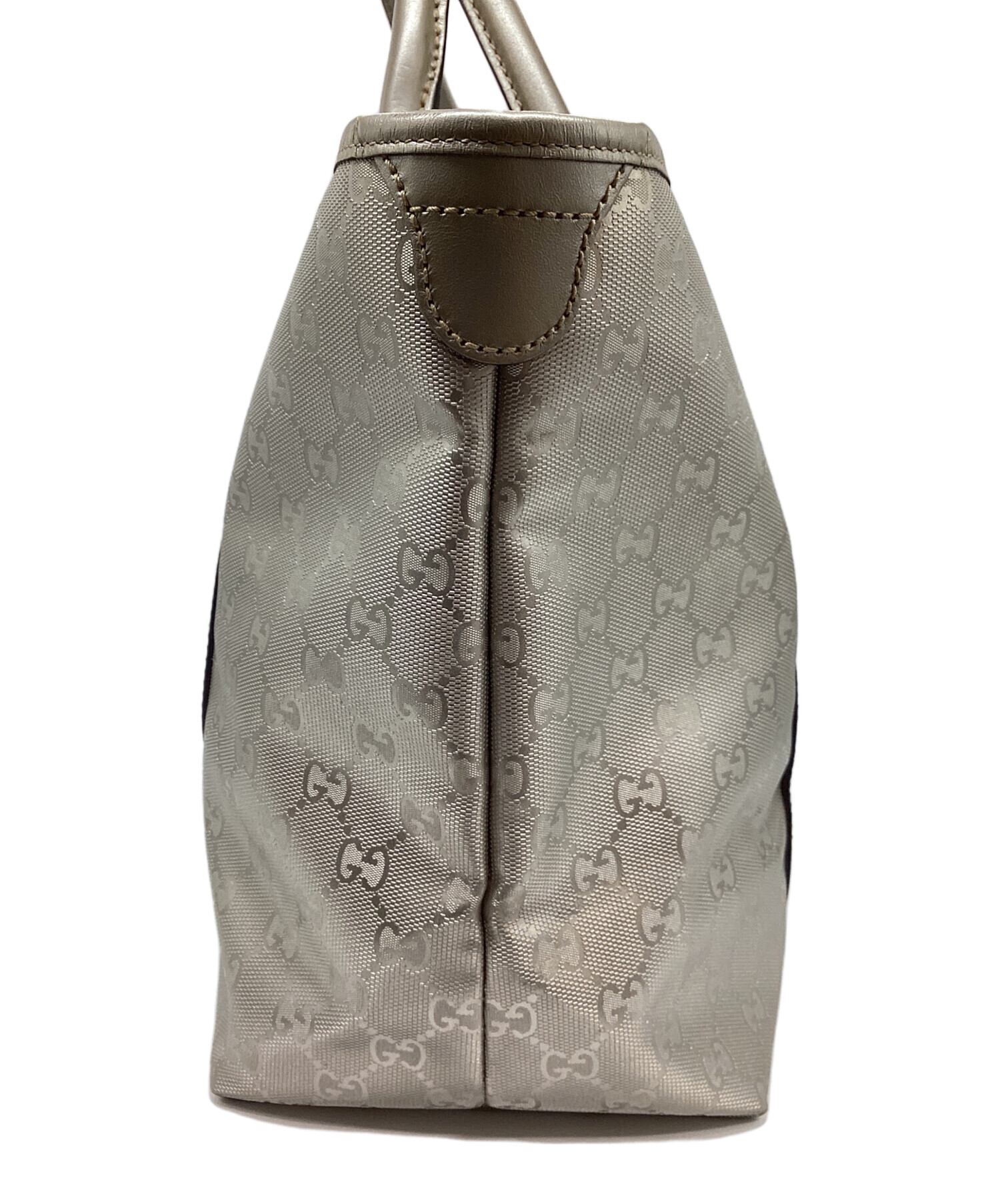 GUCCIシルバートートバッグ 中古・古着通販】GUCCI (グッチ) トートバッグ シルバー｜ブランド