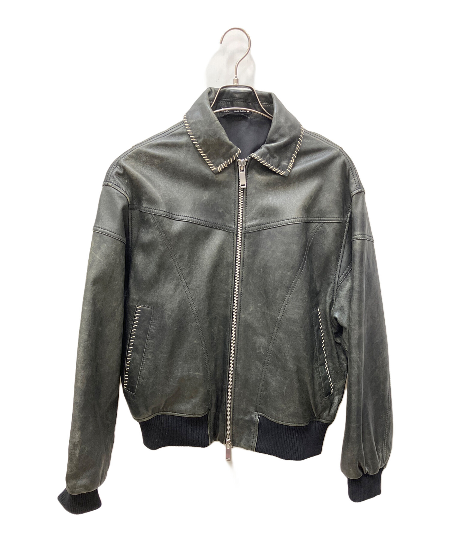 中古・古着通販】ZARA (ザラ) レザージャケットコントラストトップ