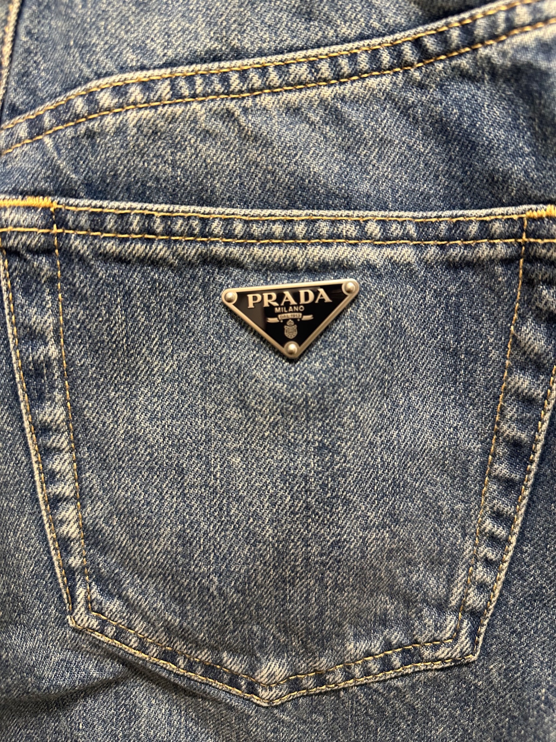 中古・古着通販】PRADA (プラダ) ハイライズ デニムショートパンツ 