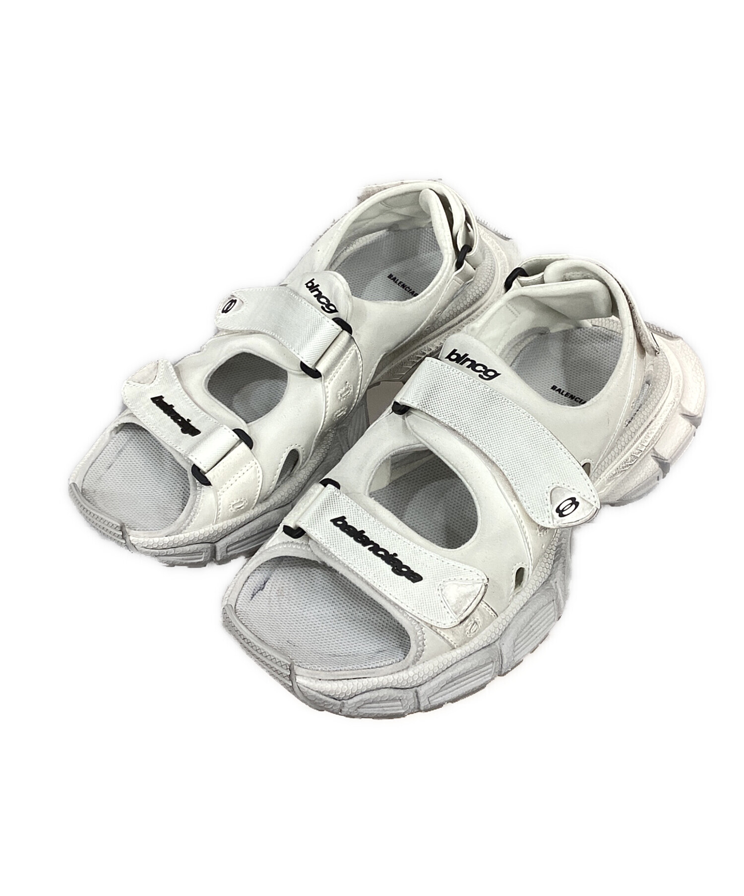 BALENCIAGA スポーツサンダル ホワイト 中古・古着通販】BALENCIAGA (バレンシアガ) 3XL サンダル ホワイト