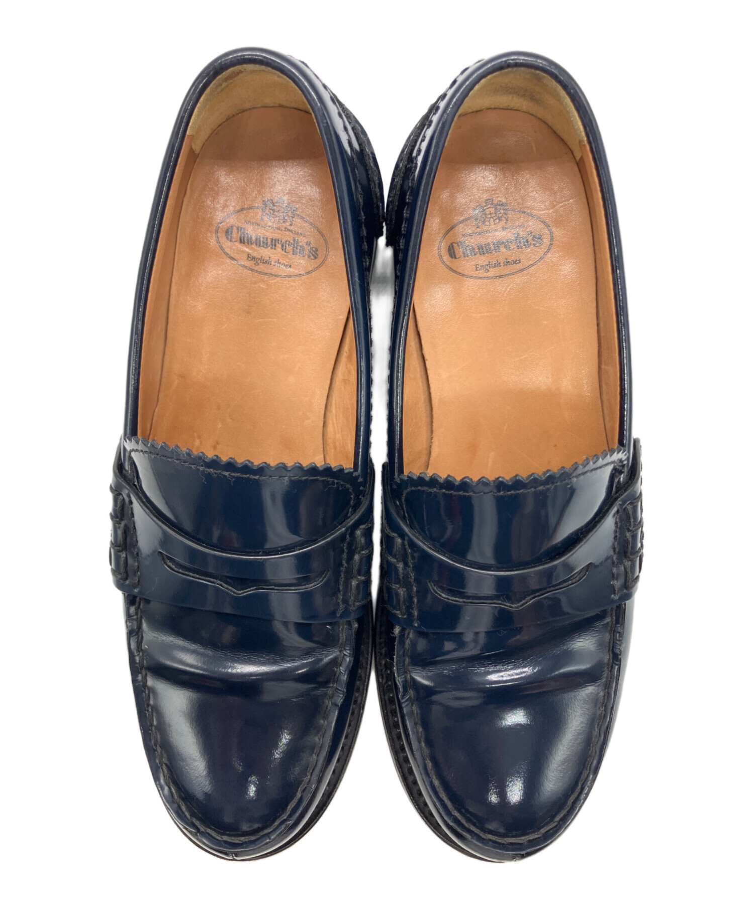 中古・古着通販】CHURCH'S (チャーチ) ローファー ネイビー サイズ:34