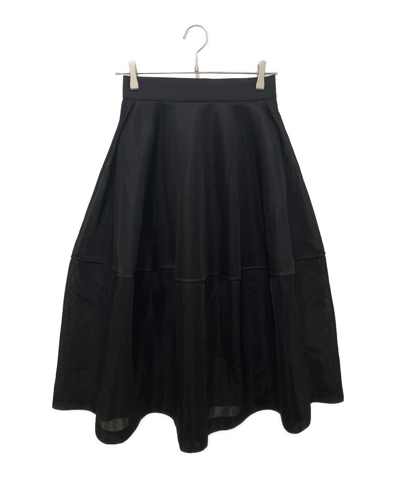 中古・古着通販】Lig. (リグドット) sheer volume skirt ブラック