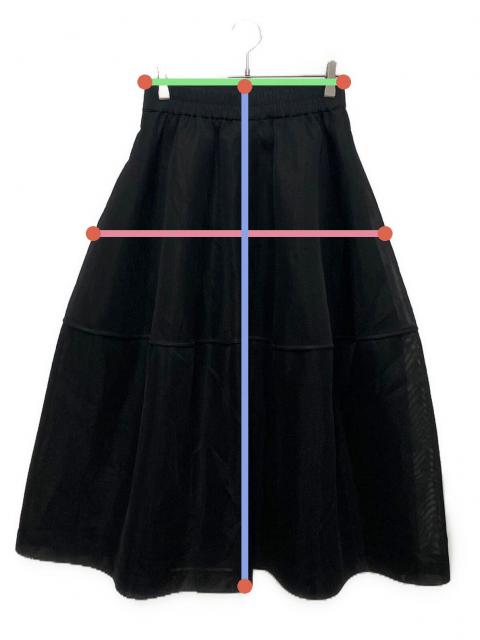 中古・古着通販】Lig. (リグドット) sheer volume skirt ブラック