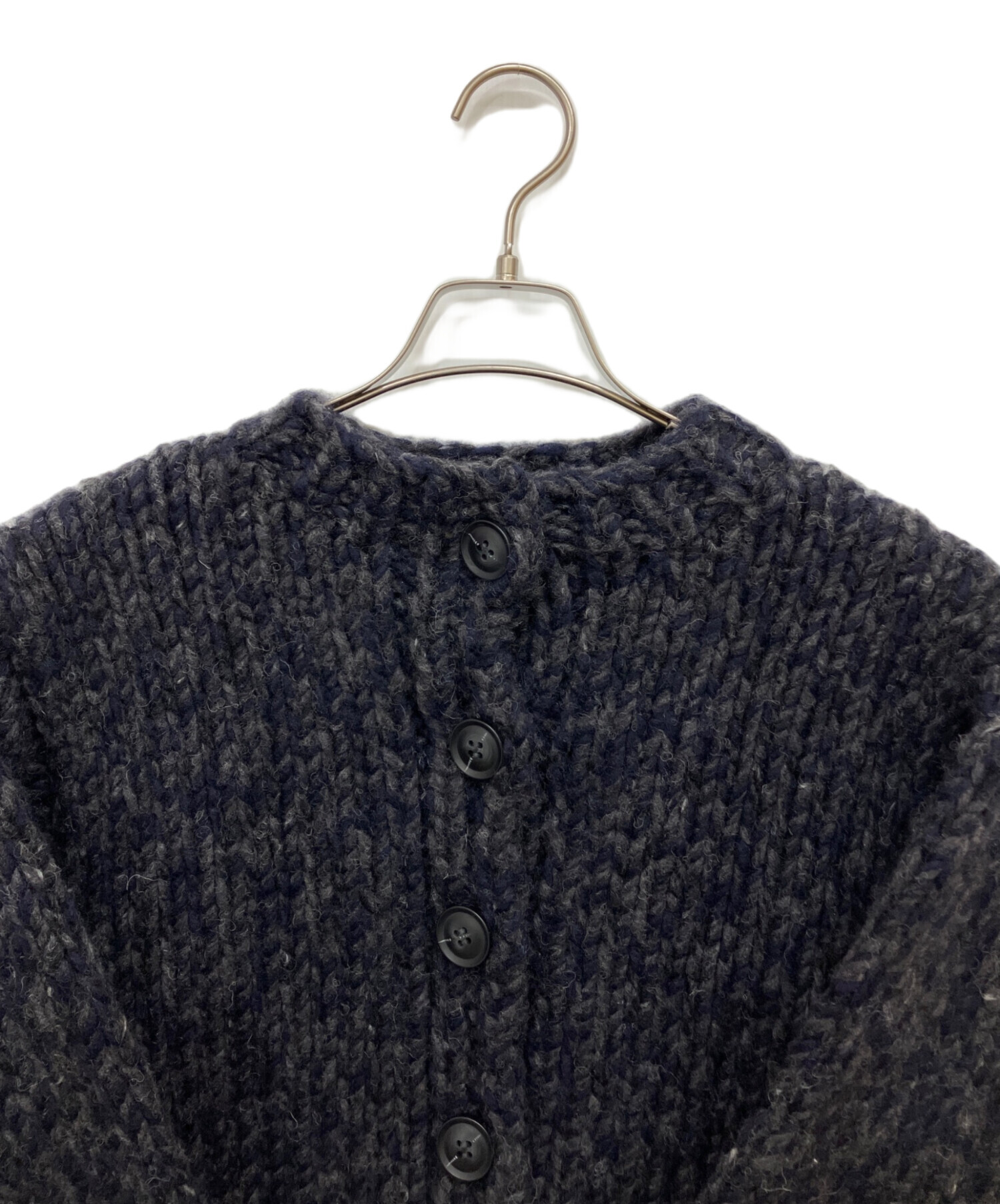 中古・古着通販】SHISHIKUI (シシクイ) Mix cardigan ネイビー サイズ