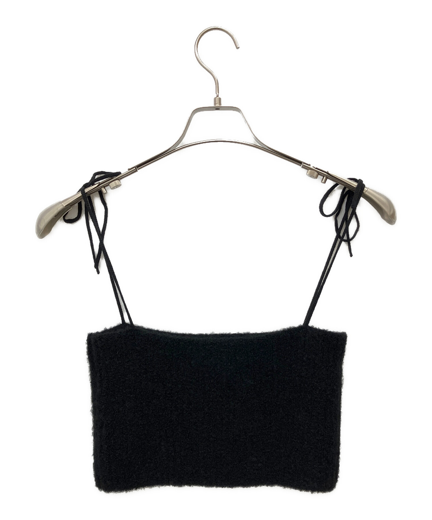 【試着のみ】SHISHIKUI knit cami S black 中古・古着通販】SHISHIKUI (シシクイ) CAMI NKIT Short ブラック