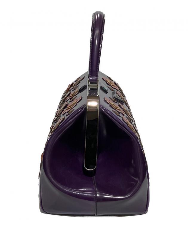 値下げ PRADA ダークパープル ハンドバッグ 中古・古着通販】PRADA (プラダ) ハンドバッグ パープル｜ブランド