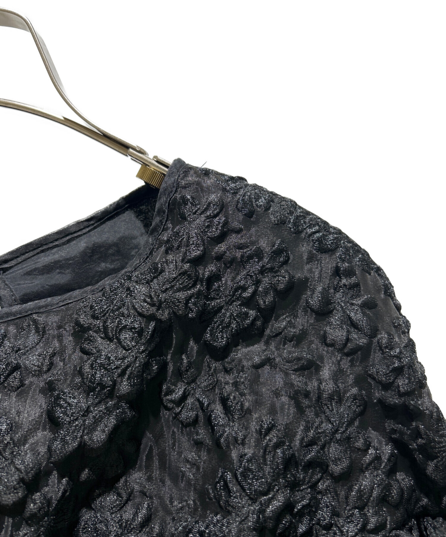 ブラウス ブラックJerry Drop Shoulder セシリージャガード 中古・古着通販】CECILIE BAHNSEN (セシリーバンセン) Jerry Drop