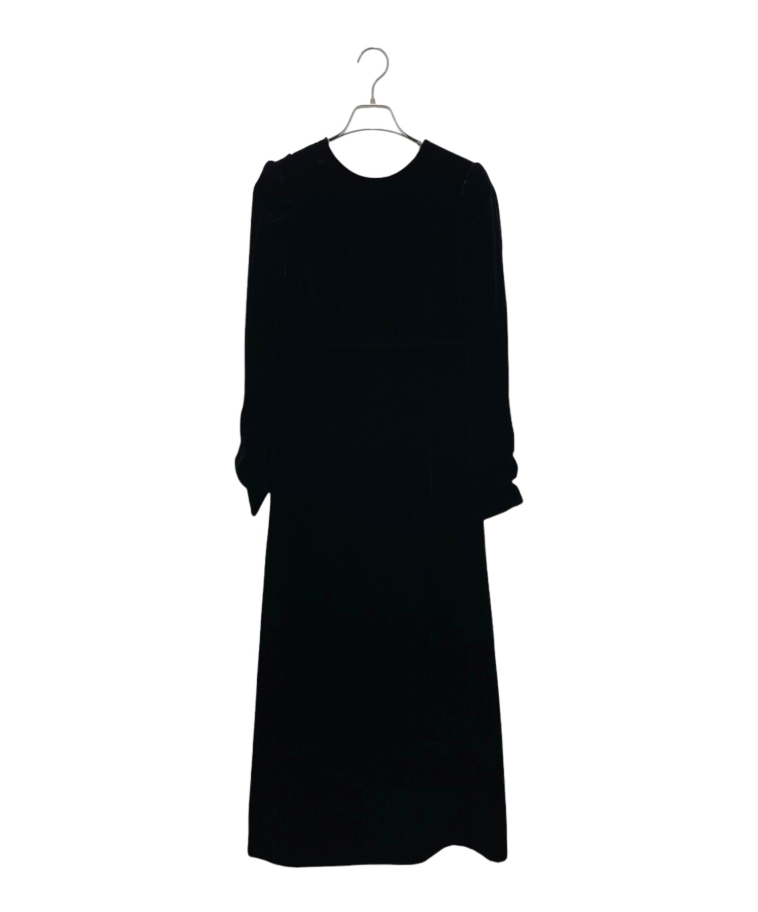 中古・古着通販】LUDLOW (ラドロー) ベルベットワンピース ブラック
