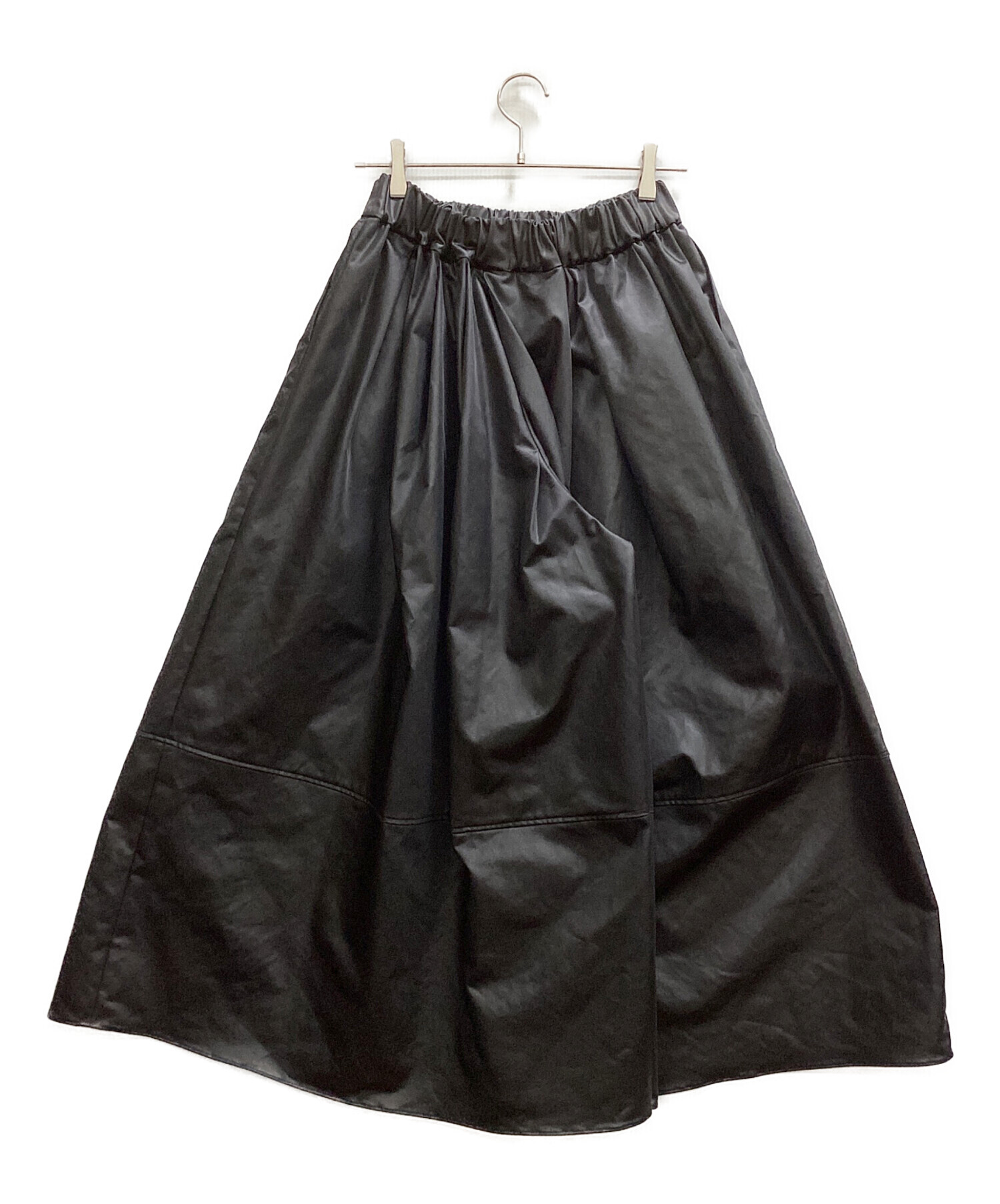 中古・古着通販】LOHEN (ローヘン) ECO LEATHER SKIRT PANTS ブラック