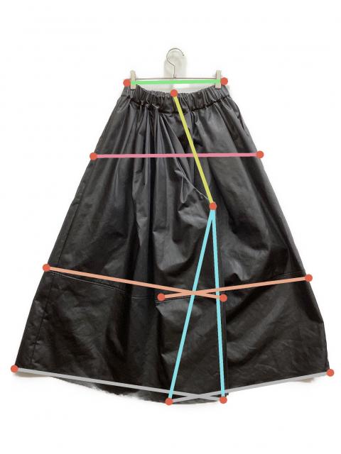 中古・古着通販】LOHEN (ローヘン) ECO LEATHER SKIRT PANTS ブラック