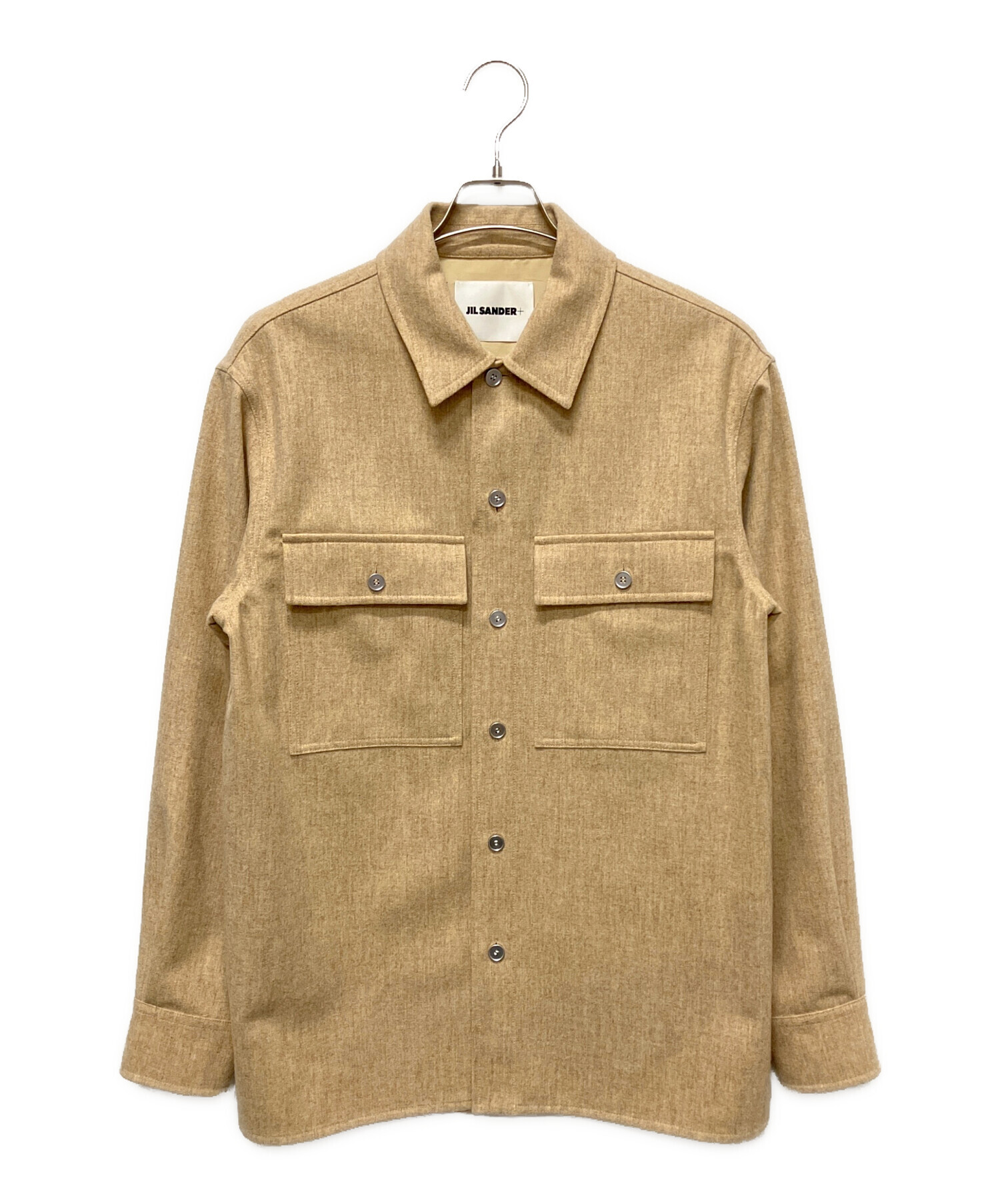 【美品】JIL SANDER WOOL FLANNEL SHIRT JACKET 中古・古着通販】JIL SANDER+ (ジルサンダープラス) WOOL FLANNEL