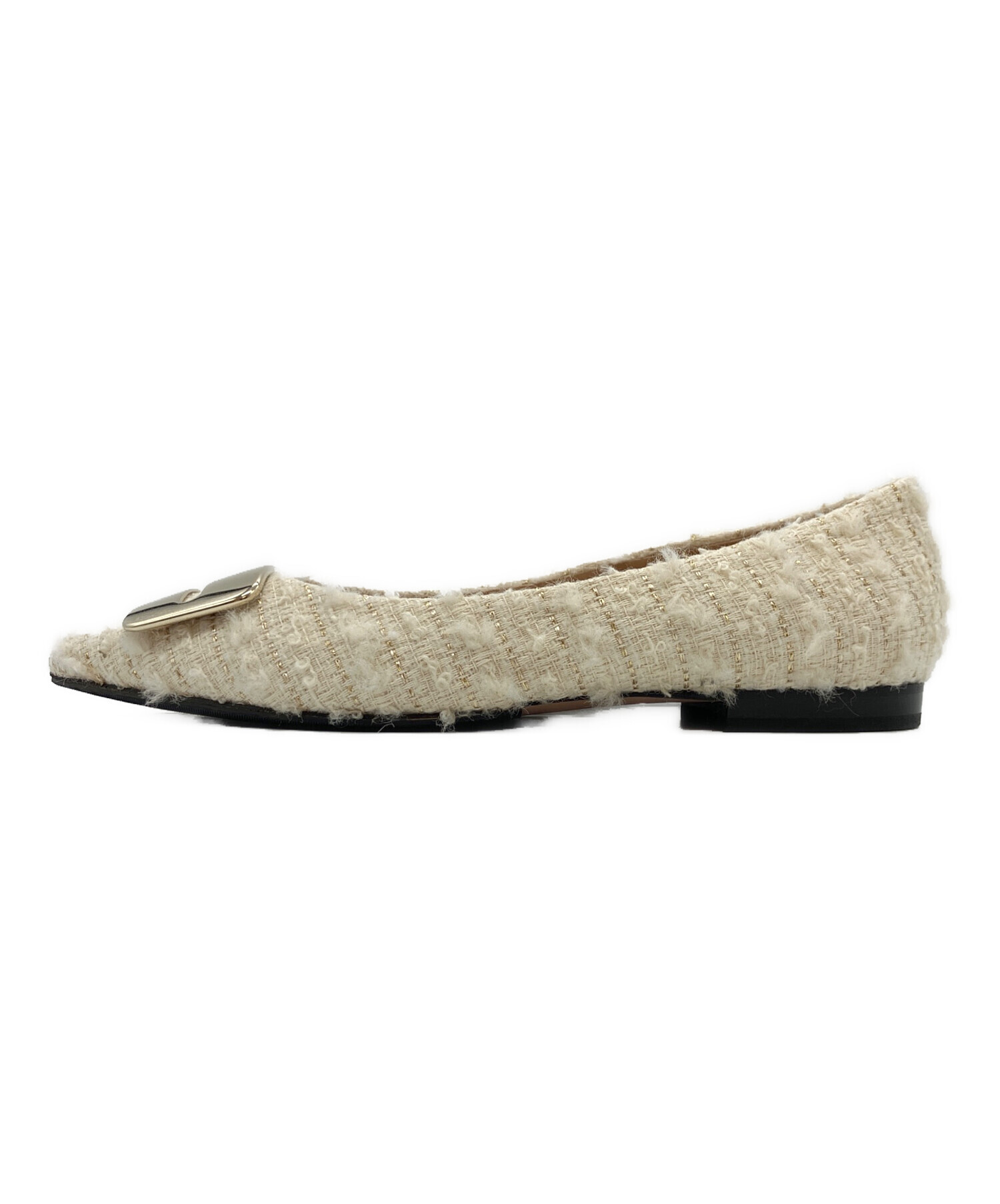 中古・古着通販】PELLICO (ペリーコ) ツイードフラットパンプス