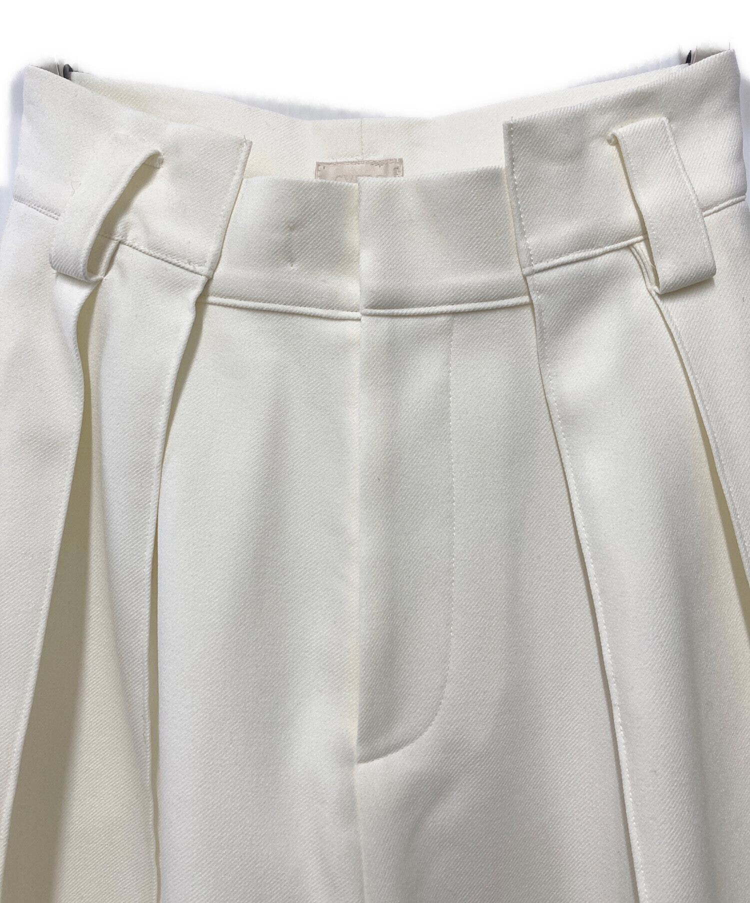 中古・古着通販】cygne (シーニュ) ハイウエストタックワイドパンツ