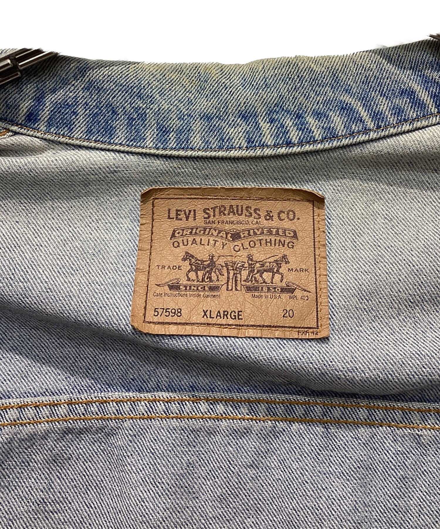 中古・古着通販】LEVI'S (リーバイス) デニムジャケット インディゴ