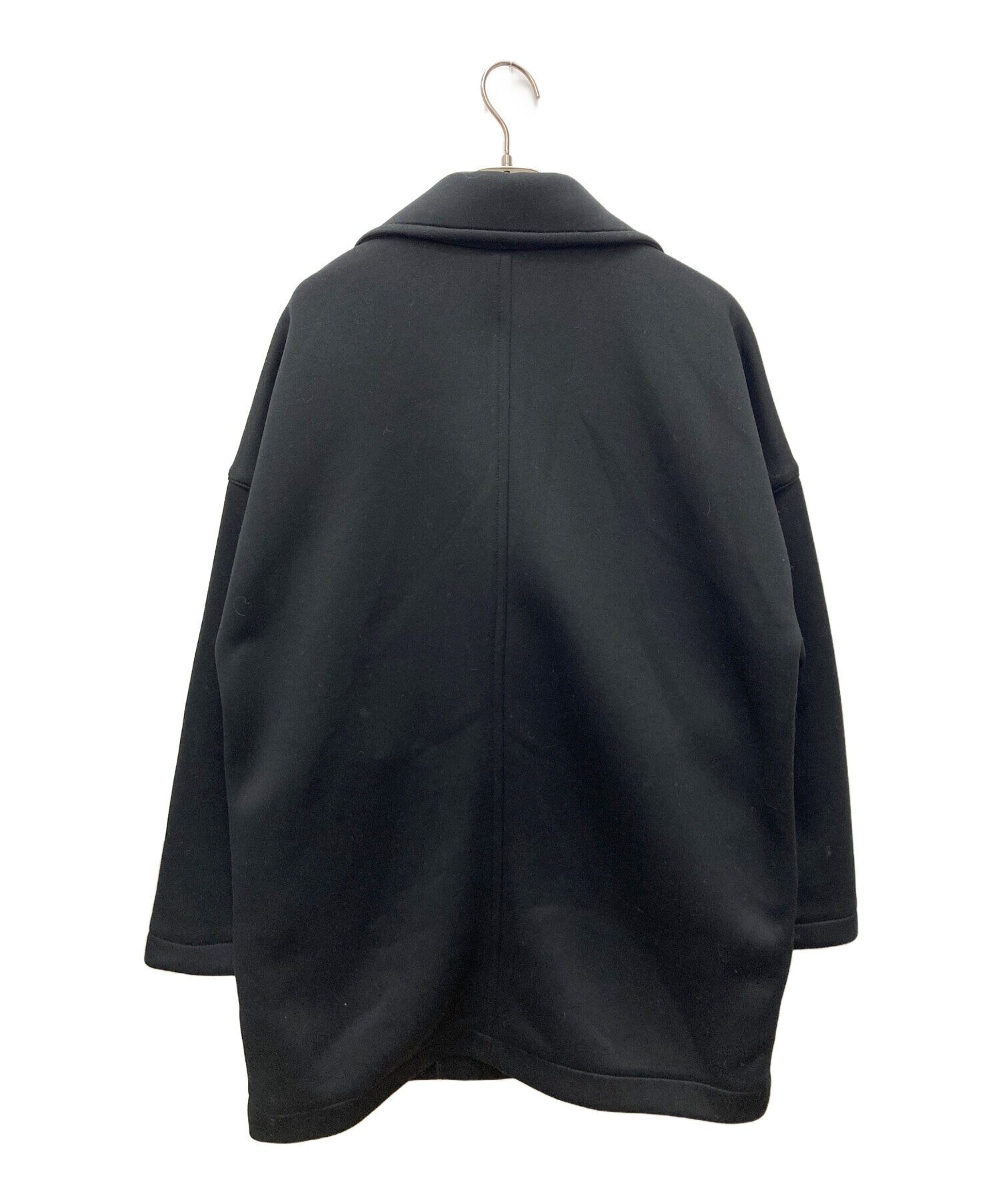 BEARDSLEY ビアズリー　シンプルビッグコート　ブラック　サイズ1 中古・古着通販】BEARDSLEY (ビアズリー) ダンボールPコート ブラック