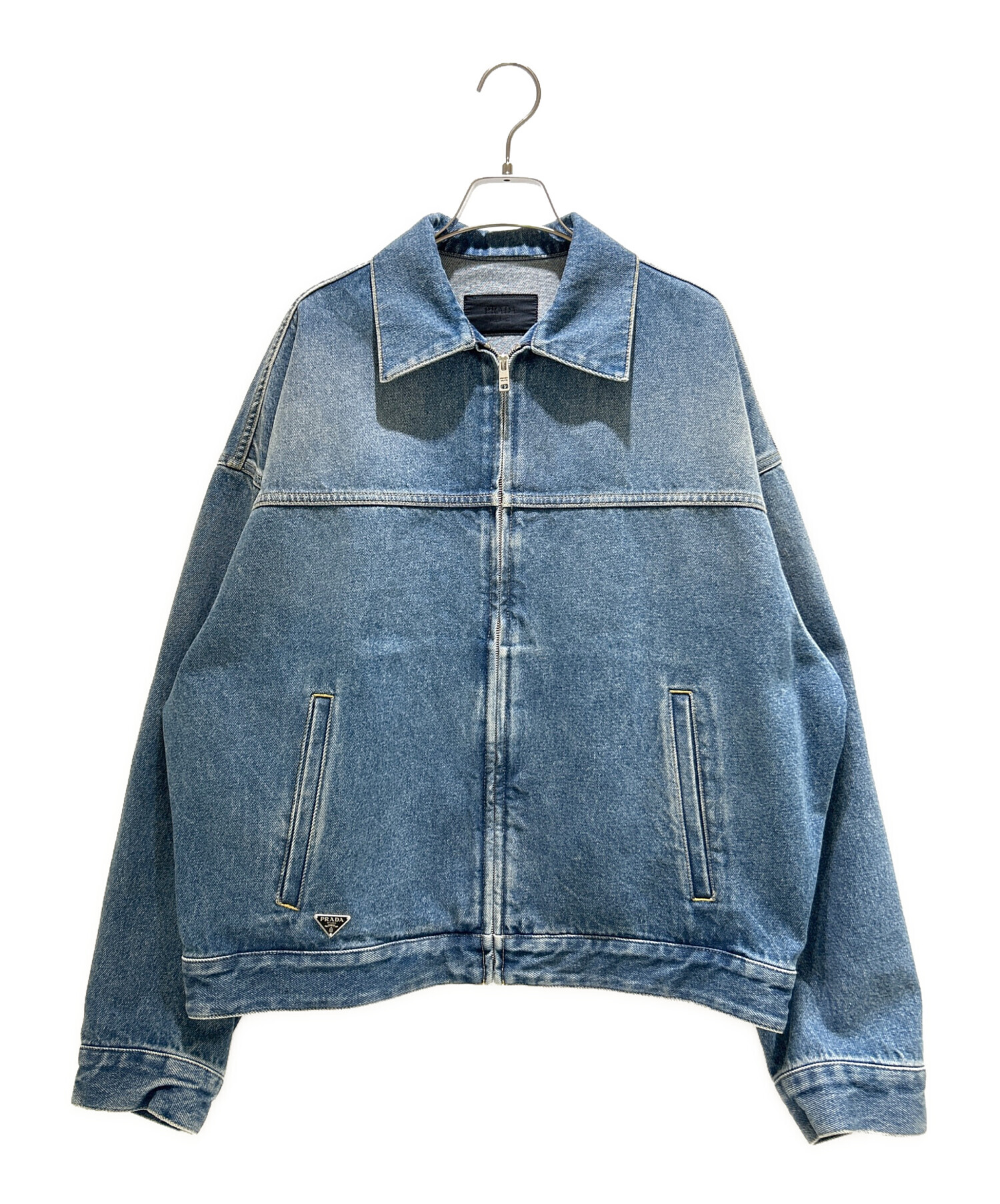プラダ　PRADA デニムジャケット　24ss 新品　Mサイズ 中古・古着通販】PRADA (プラダ) デニムブルゾンジャケット