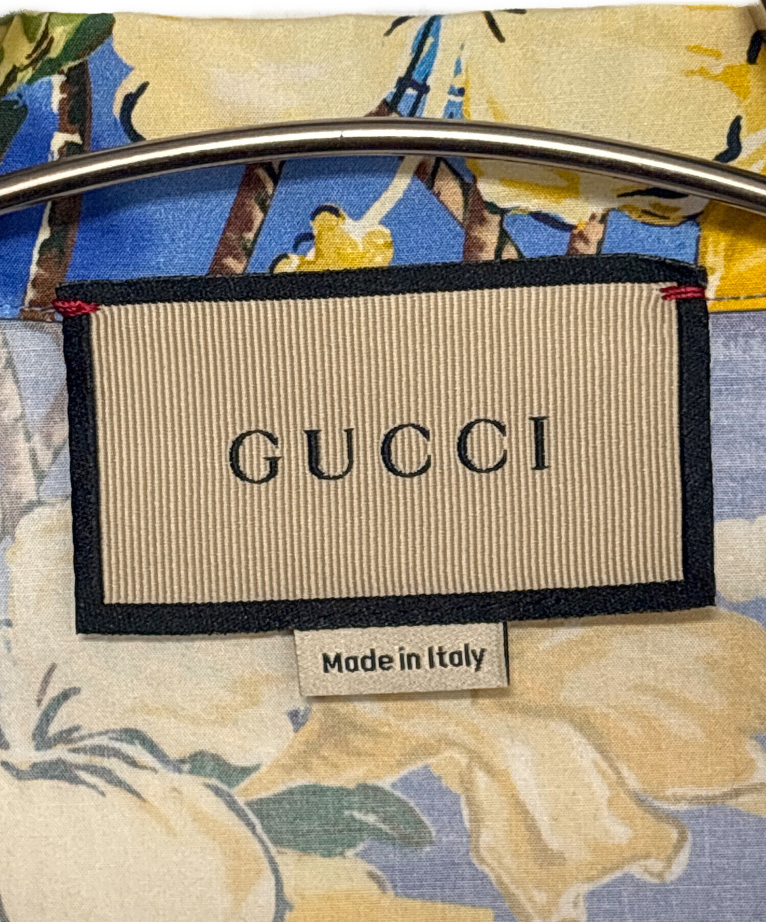 中古・古着通販】GUCCI (グッチ) ココナッツ柄 ボウリングシャツ 中古・古着通販】GUCCI (グッチ) ココナッツ柄 ボウリングシャツ