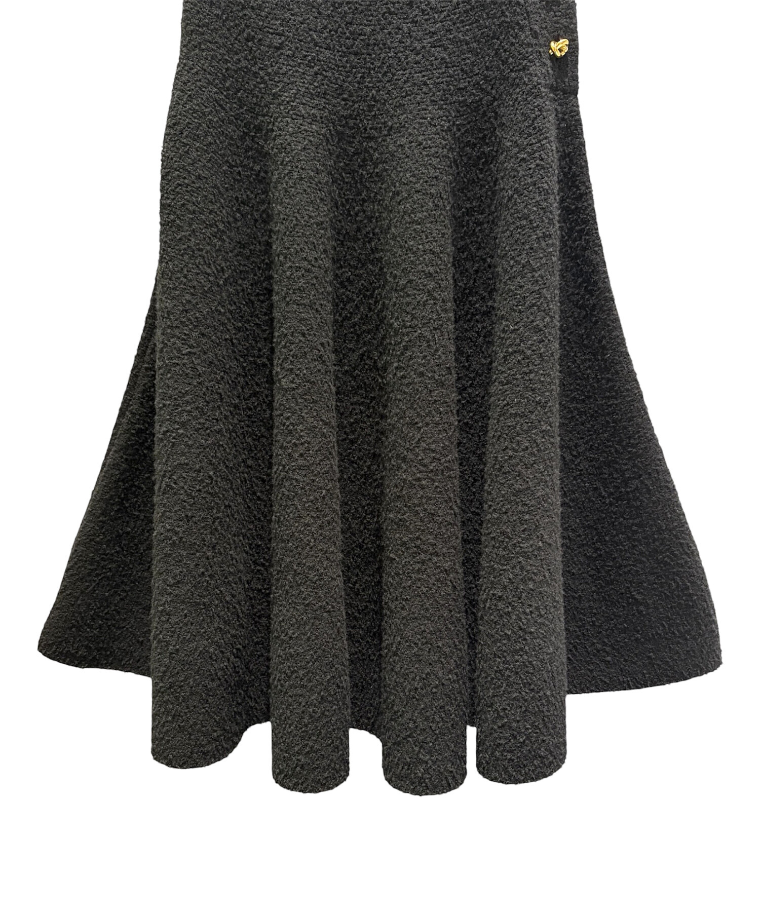 ボッテガヴェネタ　プリーツスカート　ブラック　ウール　ナイロン　キュプラ　上質 中古・古着通販】BOTTEGA VENETA (ボッテガベネタ) ウールブークレ