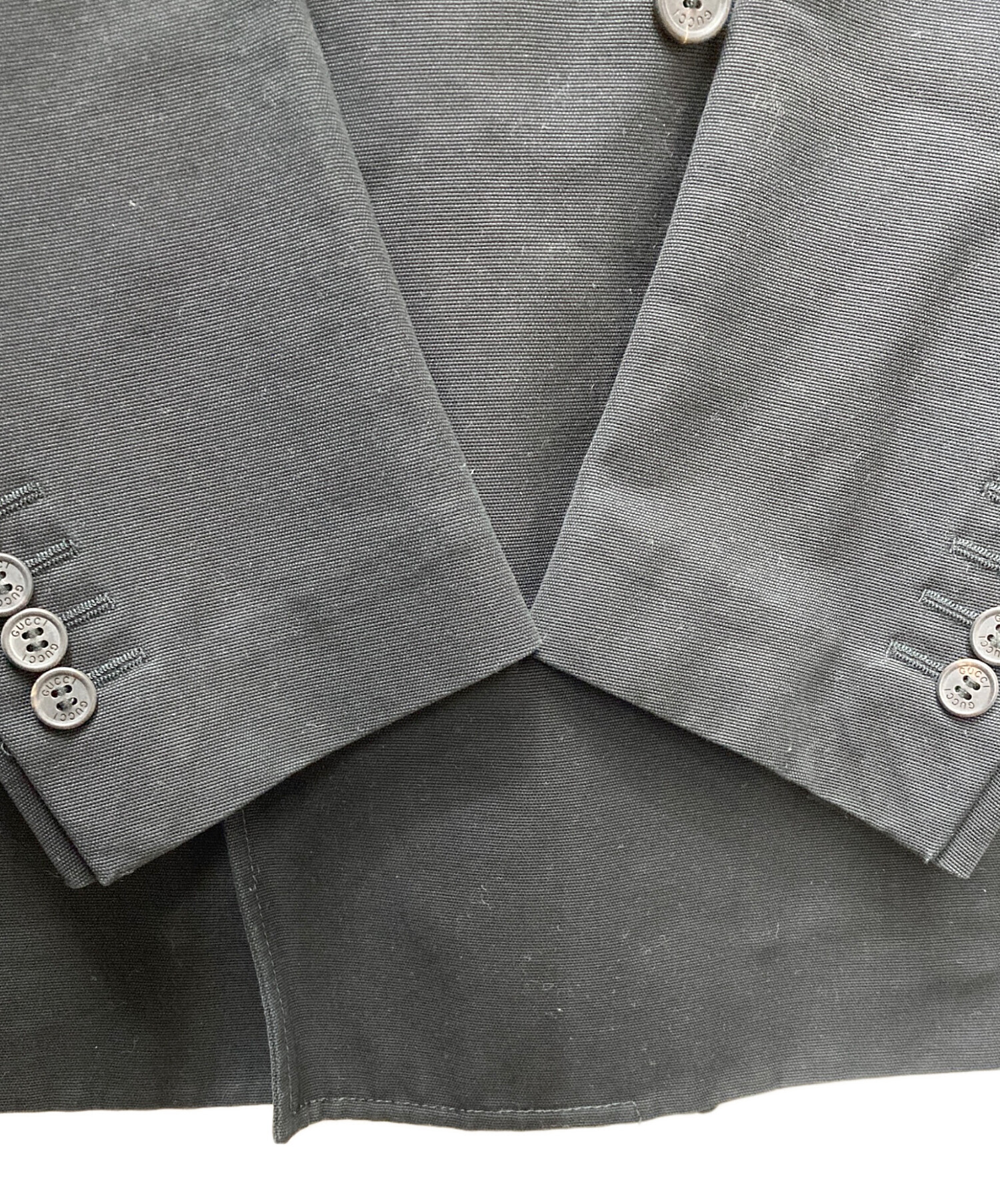 中古・古着通販】GUCCI (グッチ) コットンPコート ブラック サイズ:44