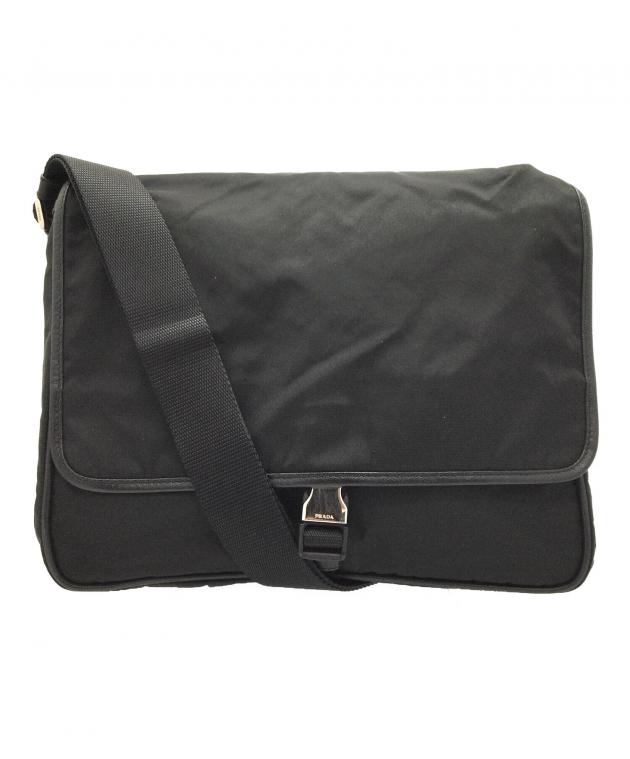 中古・古着通販】PRADA (プラダ) ナイロンショルダーバッグ ブラック