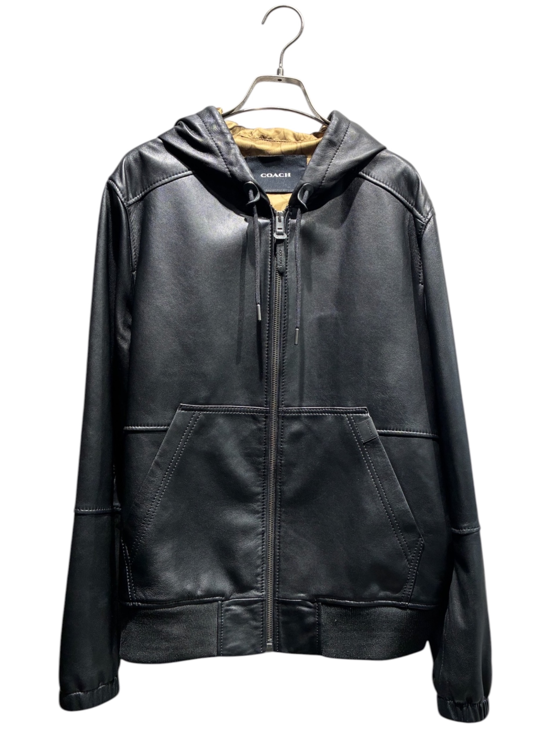 中古・古着通販】COACH (コーチ) レザー トレーナージャケット 