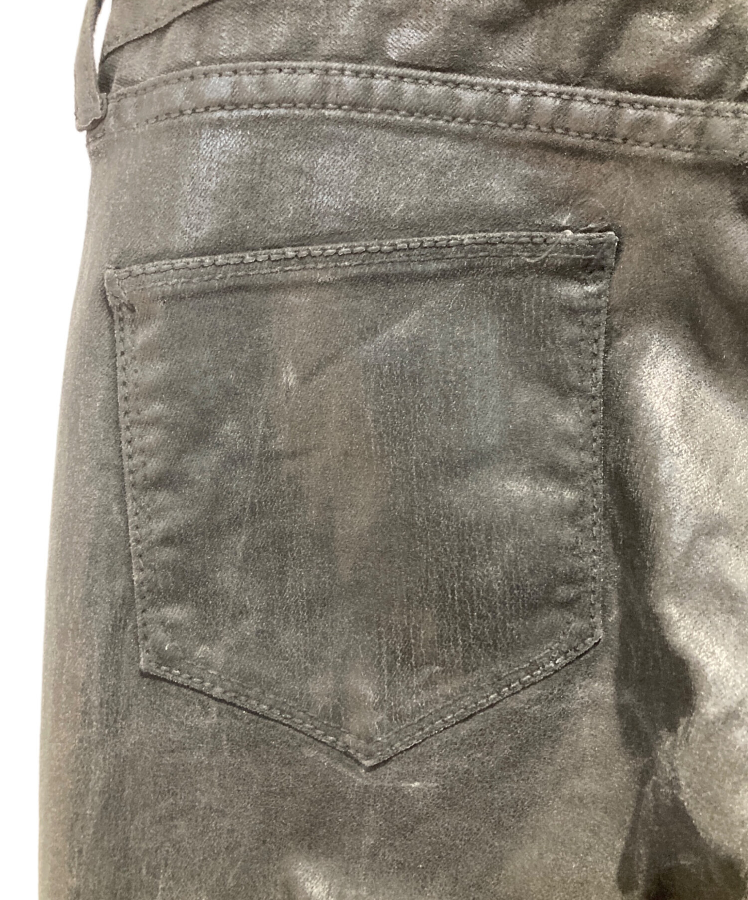 中古・古着通販】FUGA (フーガ) 裾ジップコーティングデニムパンツ