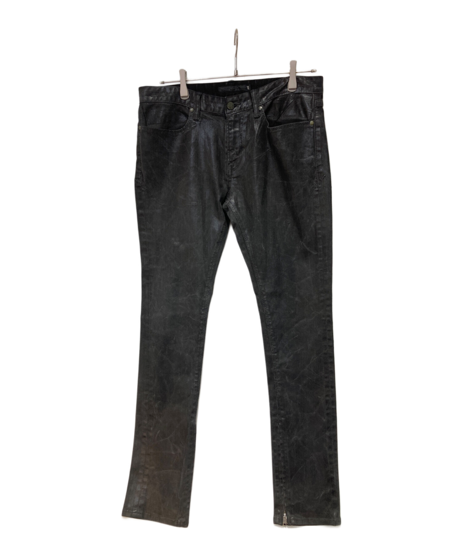 中古・古着通販】FUGA (フーガ) 裾ジップコーティングデニムパンツ