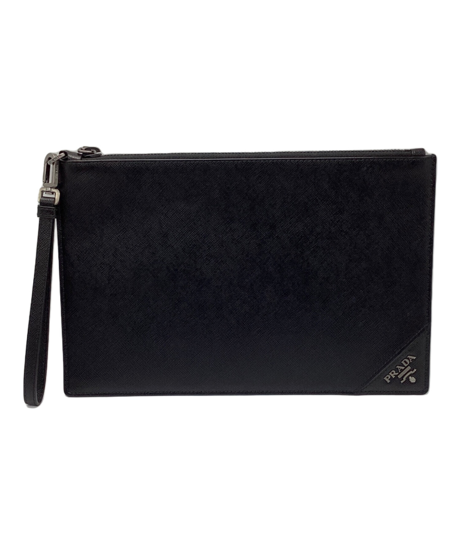 中古・古着通販】PRADA (プラダ) サフィアーノレザー クラッチバッグ